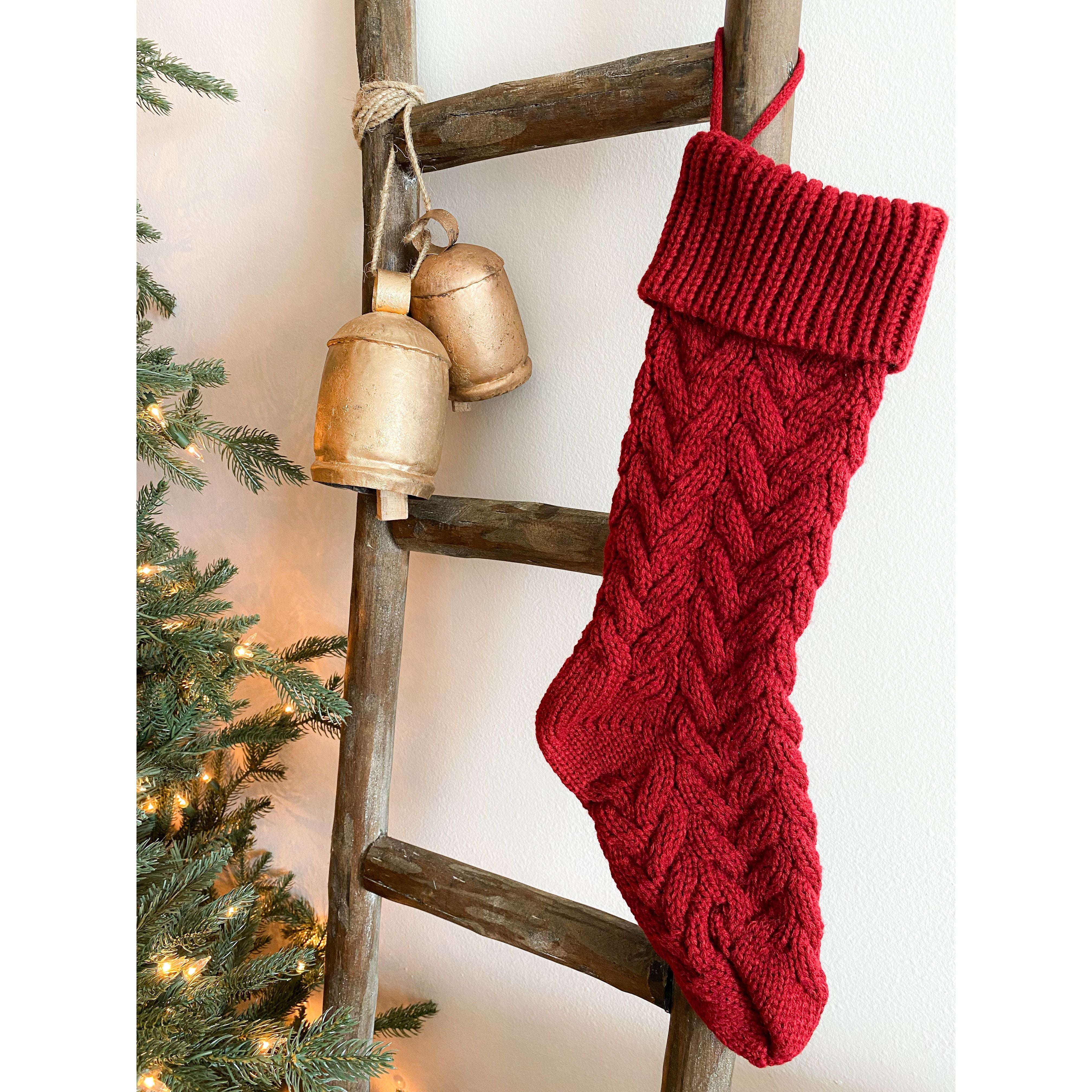 Red Knitted Christmas Stocking