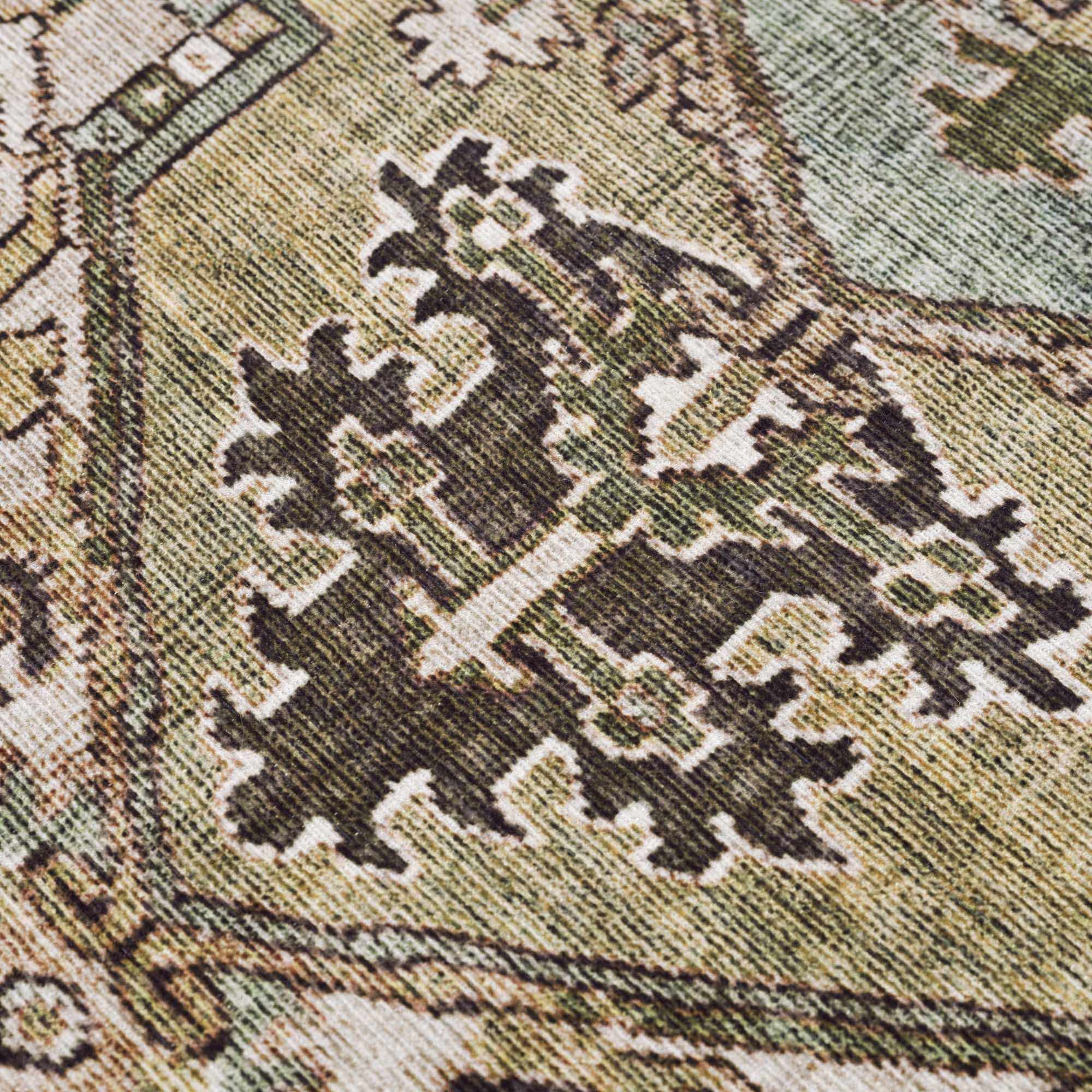 Neyland Sage Green 7ft Runner Rug