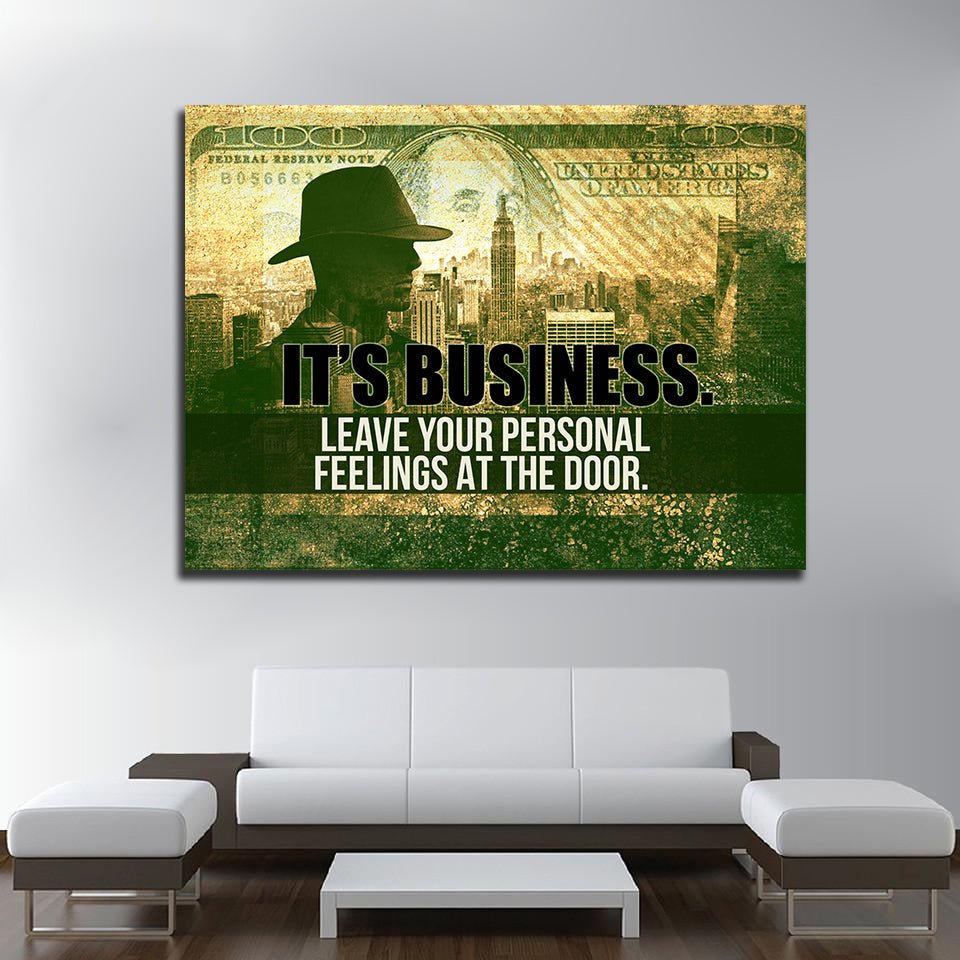 It's Business Leave Your Personal Feelings At The Door Motivational Canvas Wall Art