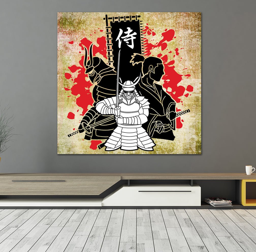 Japanese Samurai Framed Canvas Wall Art