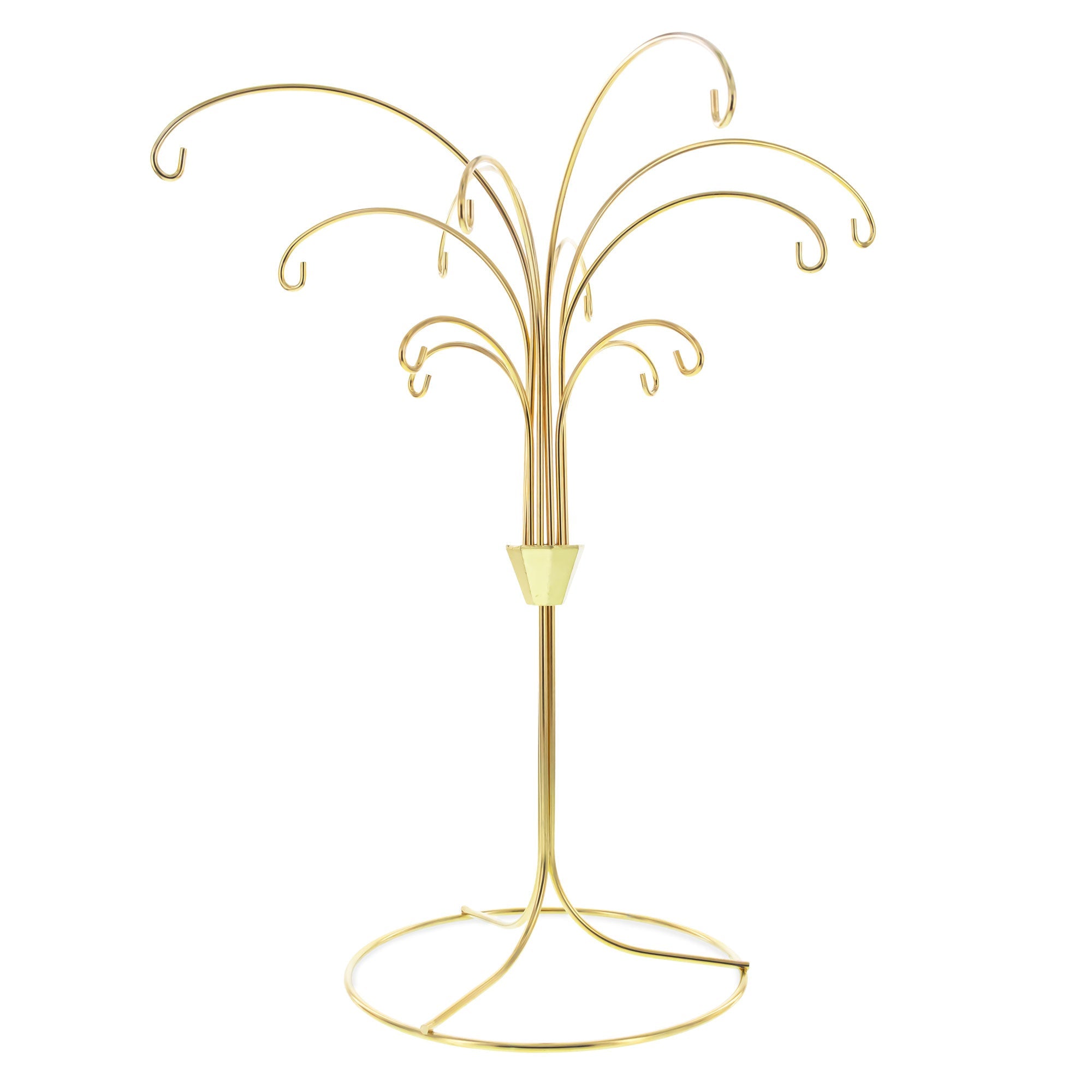 12-Arm Spiral Fountain Brass Gold Metal Ornament Stand Display 11.5 Inches