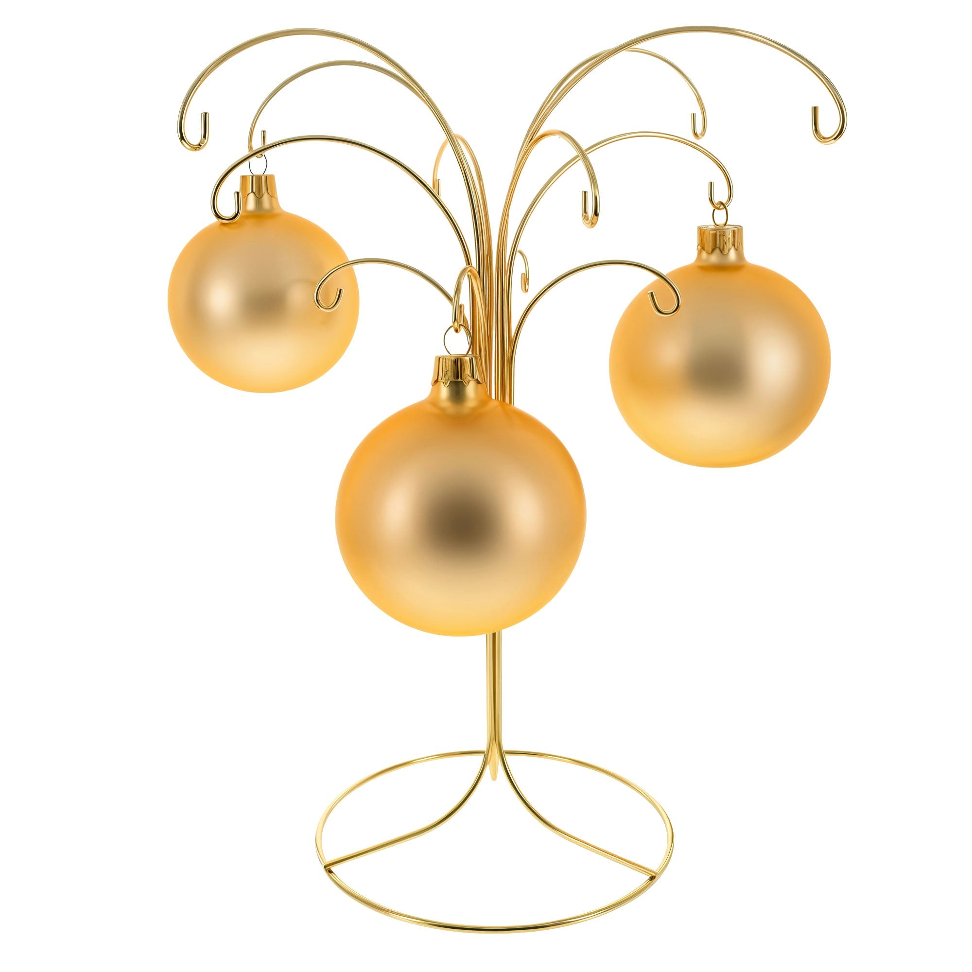 12-Arm Spiral Fountain Brass Gold Metal Ornament Stand Display 11.5 Inches