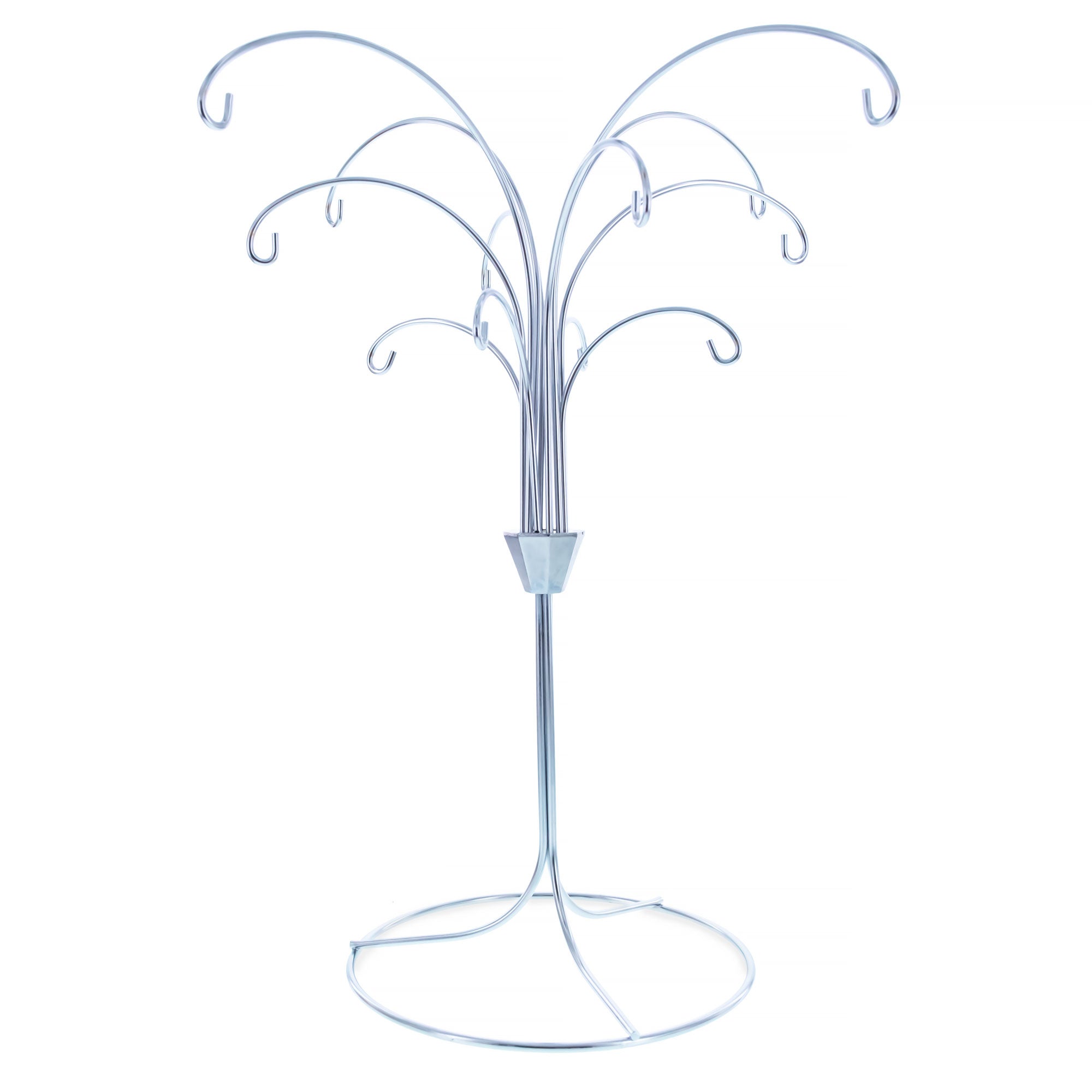 12-Arm Spiral Fountain Brass Silver Metal Ornament Stand Display 11.5 Inches
