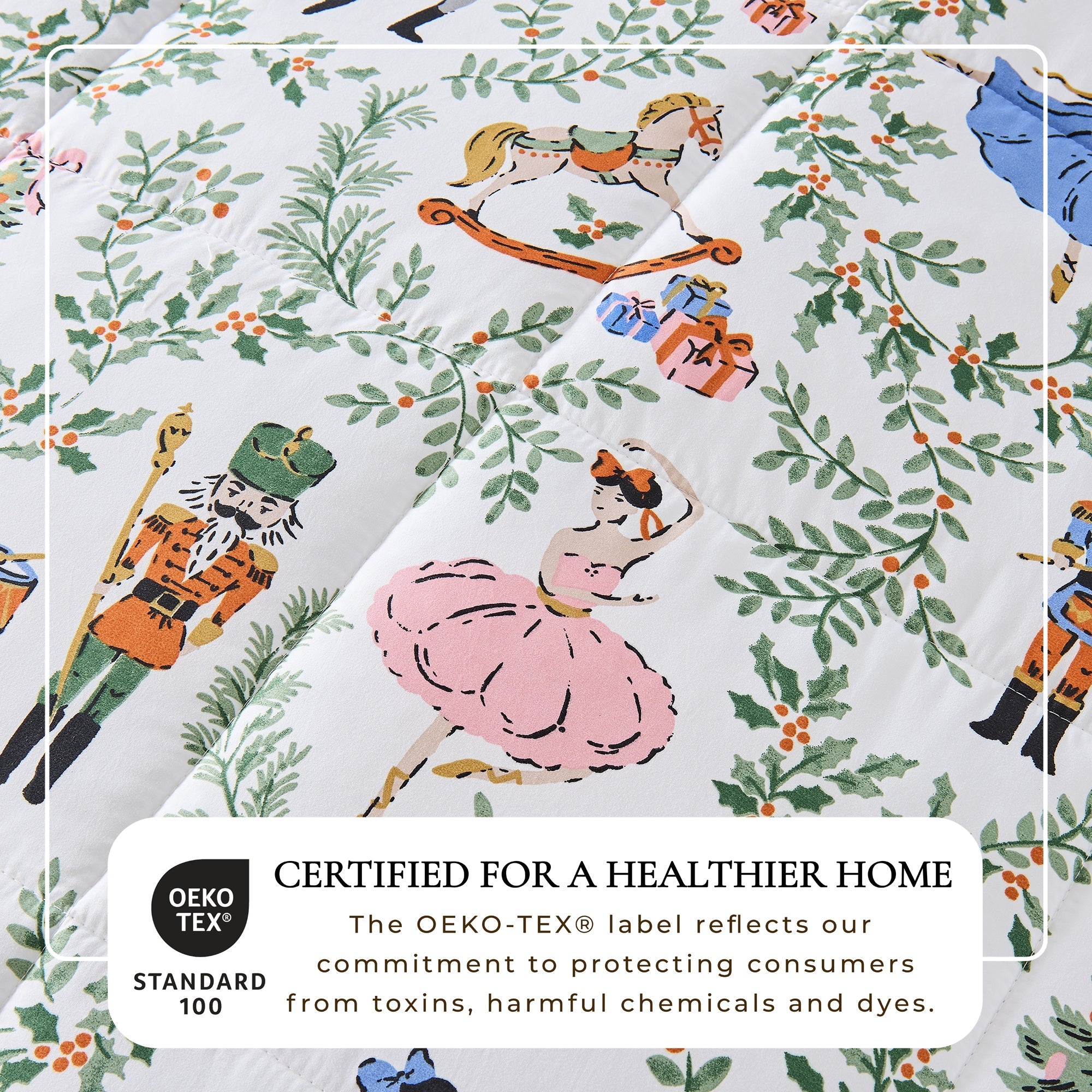 Reversible Christmas Comforter and Sham Set - Holiday / Lodge Odette Collection