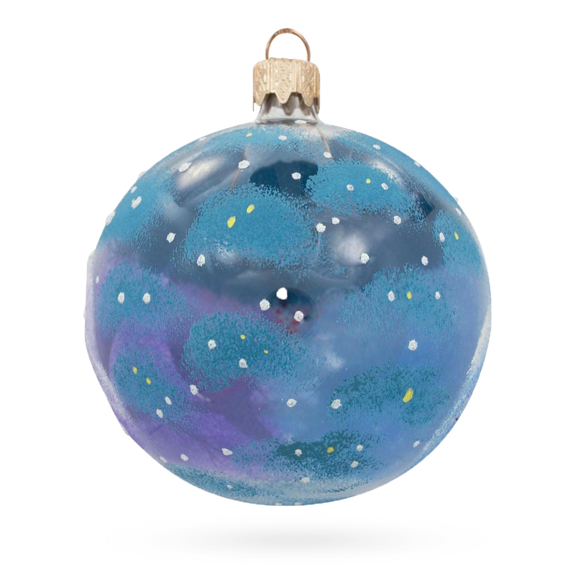 Bullfinch Couple Glass Ball Christmas Ornament 3.25 Inches