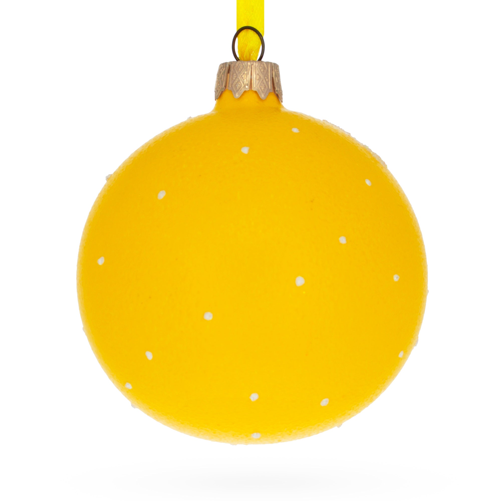 Sly Smirking Facial Expressions Glass Ball Christmas Ornament 3.25 Inches