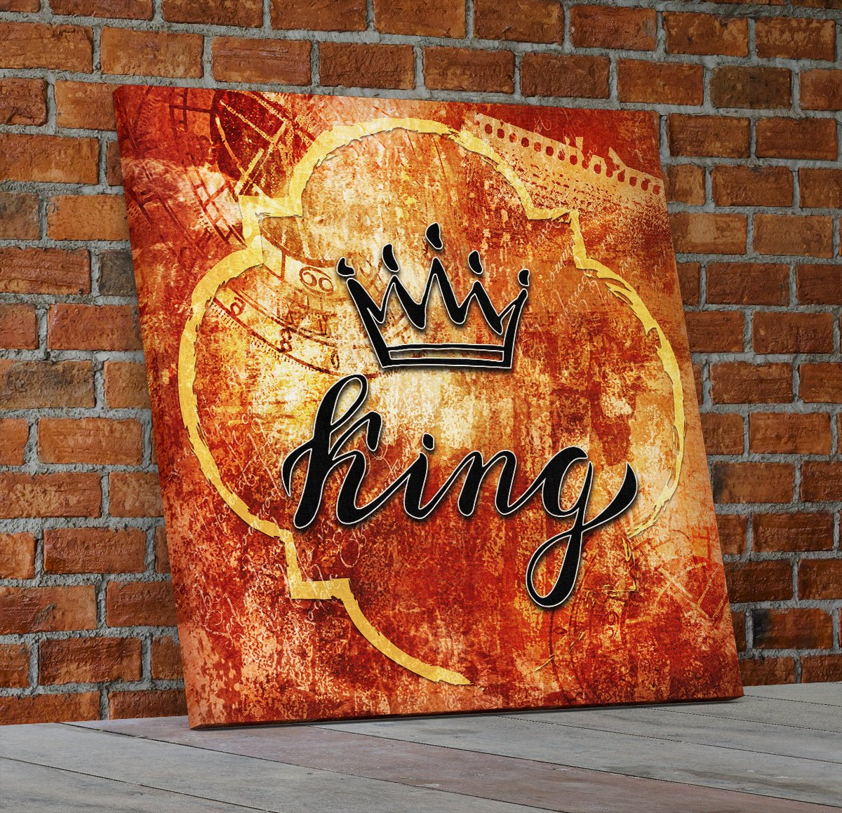 King And Queen Crown Wall Decor Canvas Wall Art