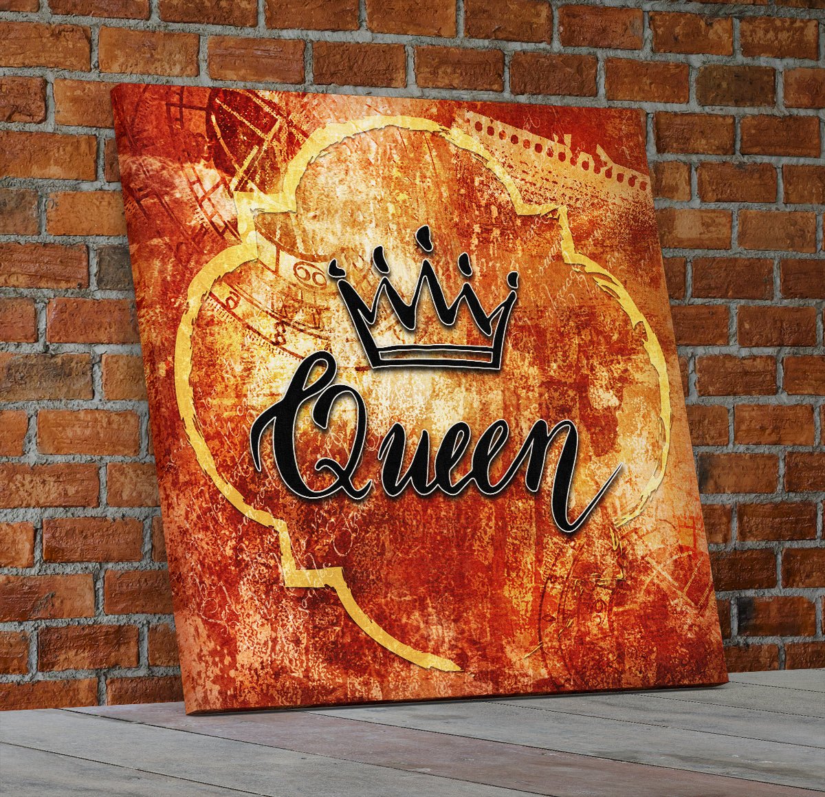 King And Queen Crown Wall Decor Canvas Wall Art
