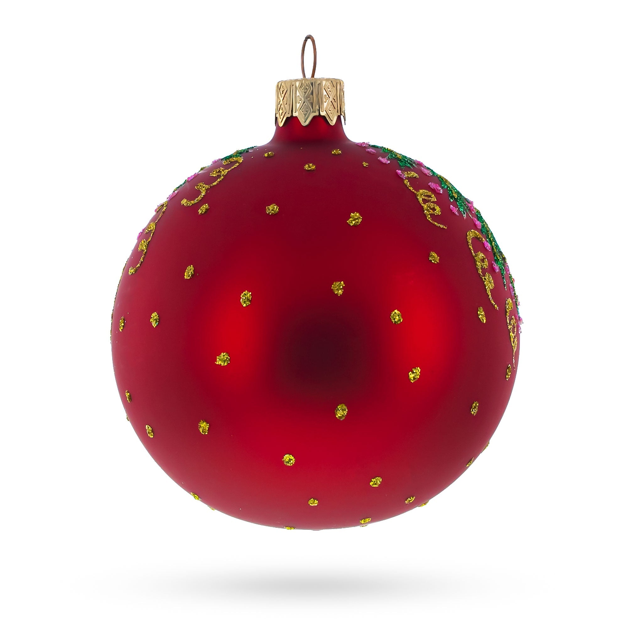 Horse Decorating Tree Glass Ball Christmas Ornament 3.25 Inches