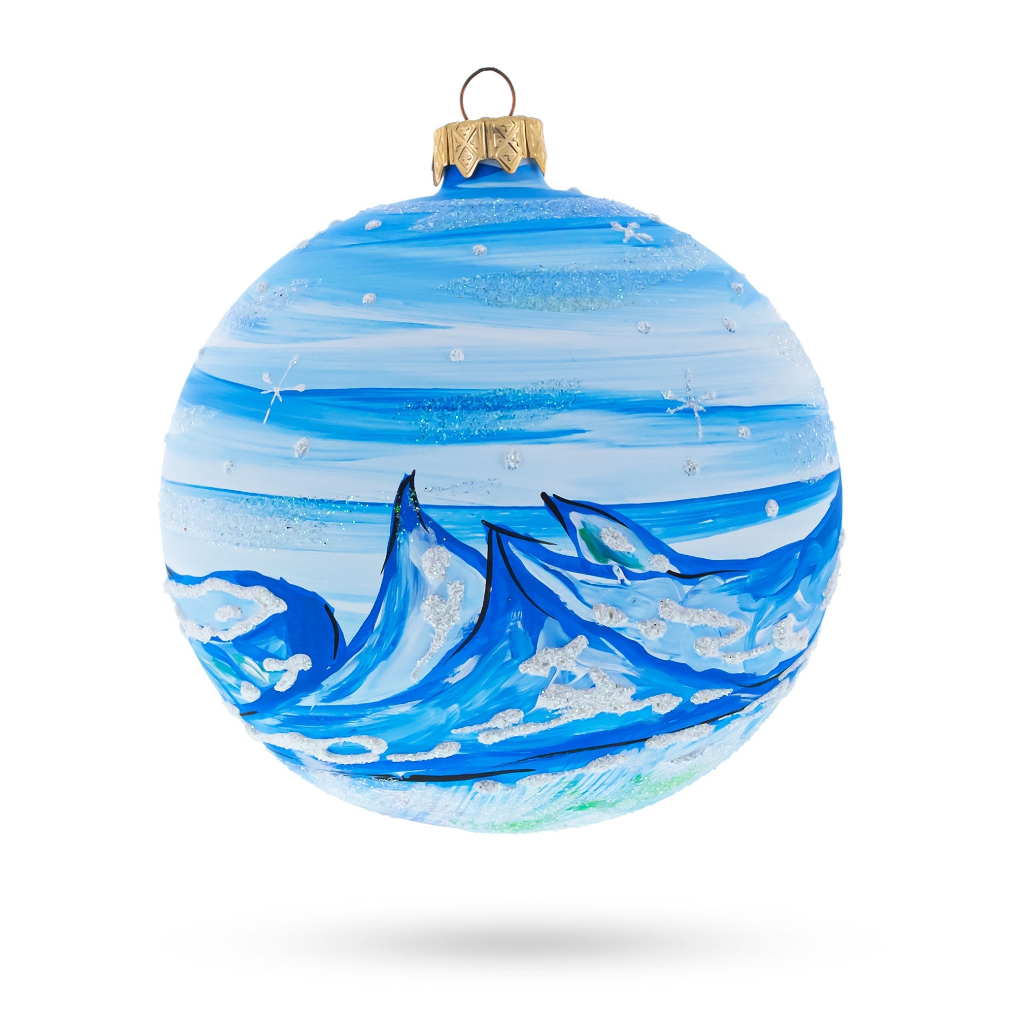 Glass Ball Christmas Ornament 4 Inches