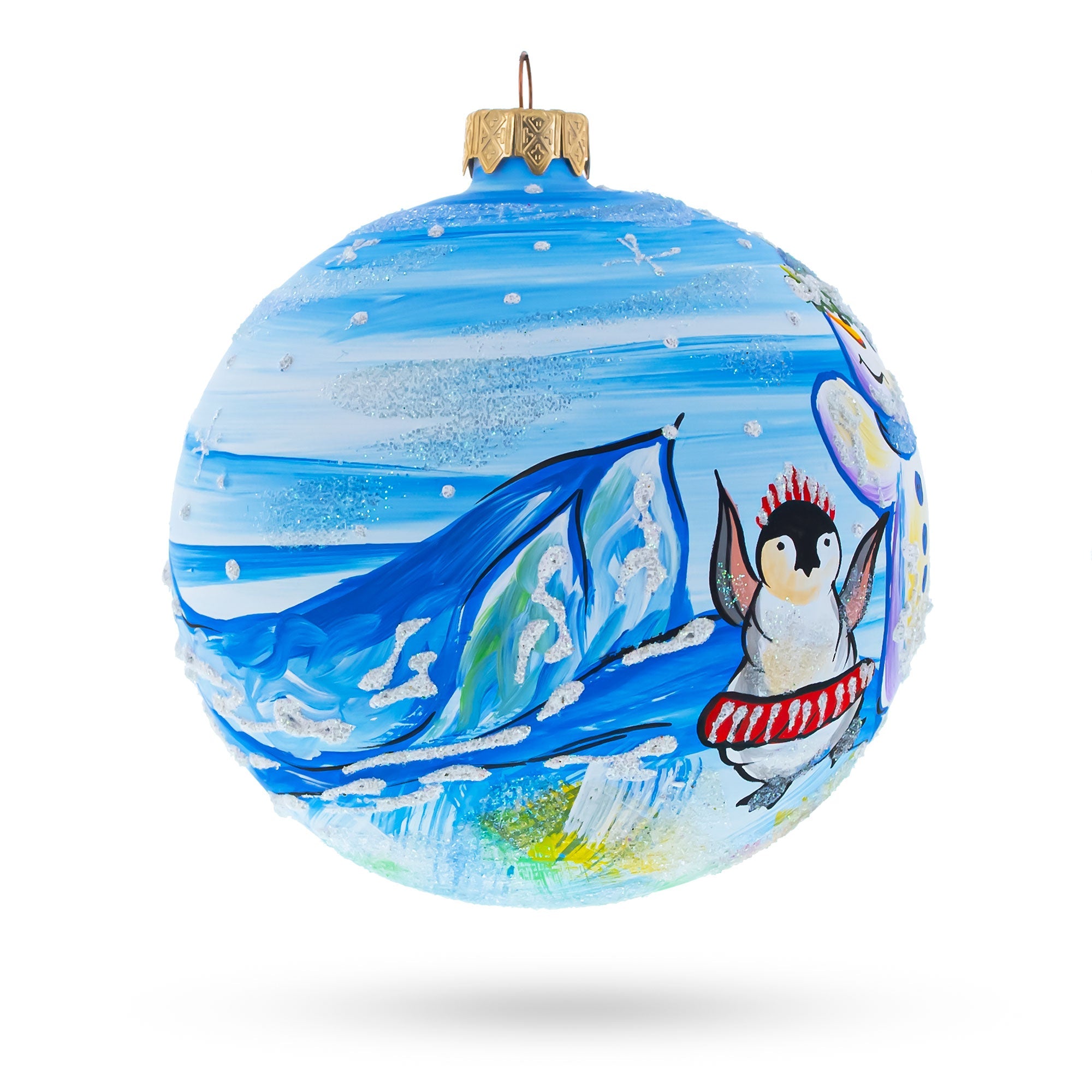 Glass Ball Christmas Ornament 4 Inches