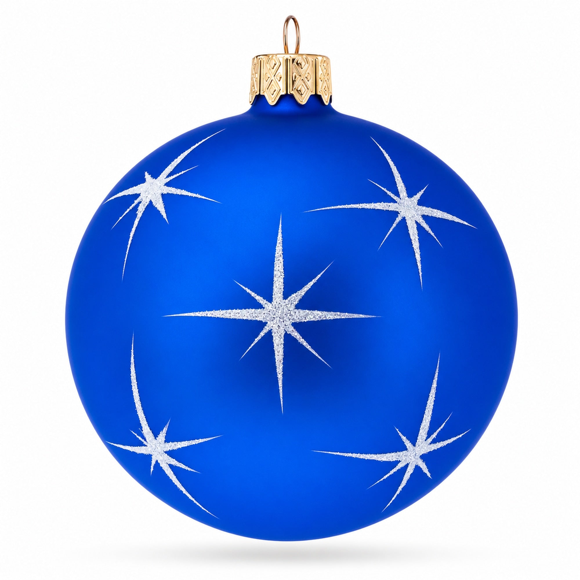 Santa’s Blessing with Angel Glass Ball Ornament 3.25 Inches
