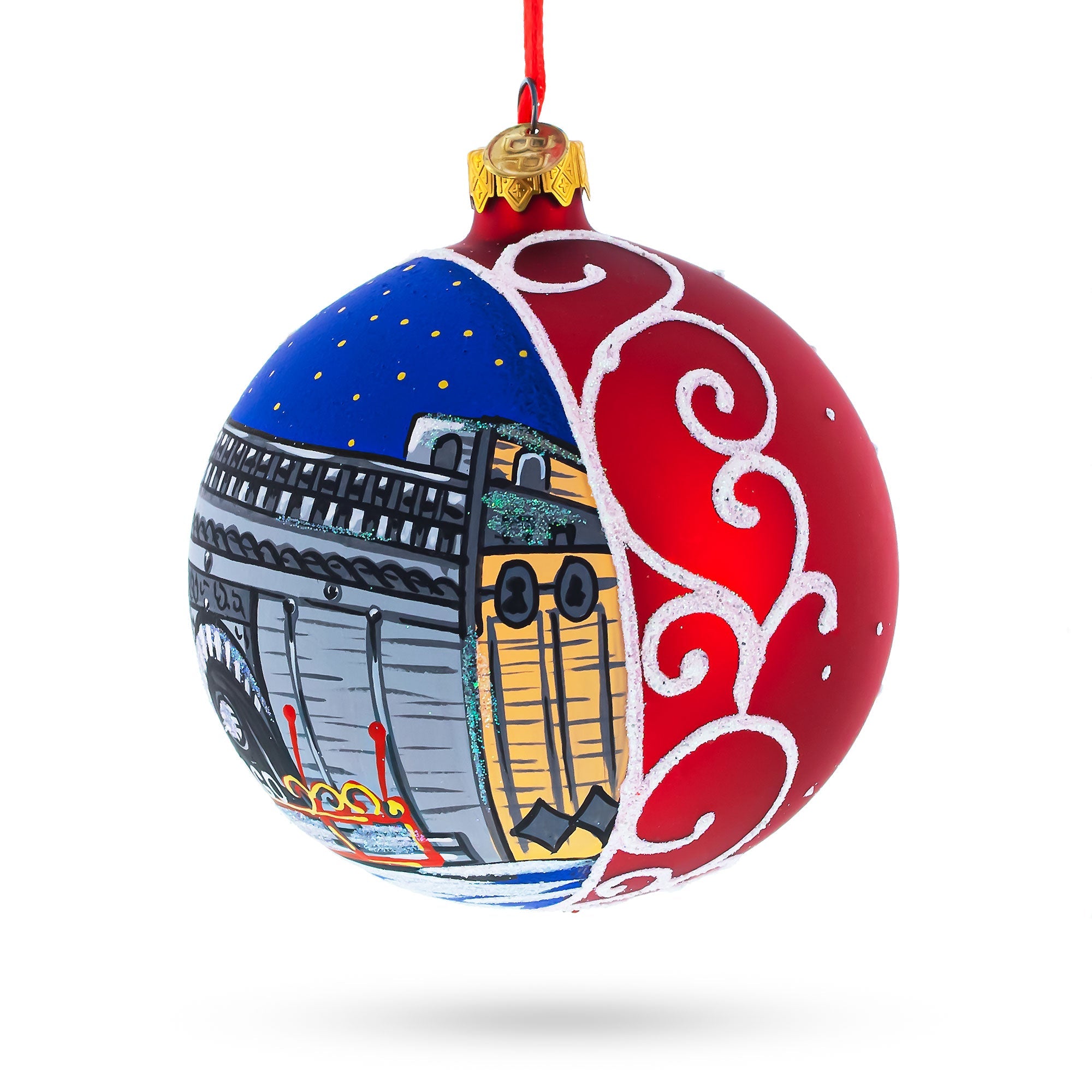Chicago Theater, Illinois Glass Ball Christmas Ornament 4 Inches