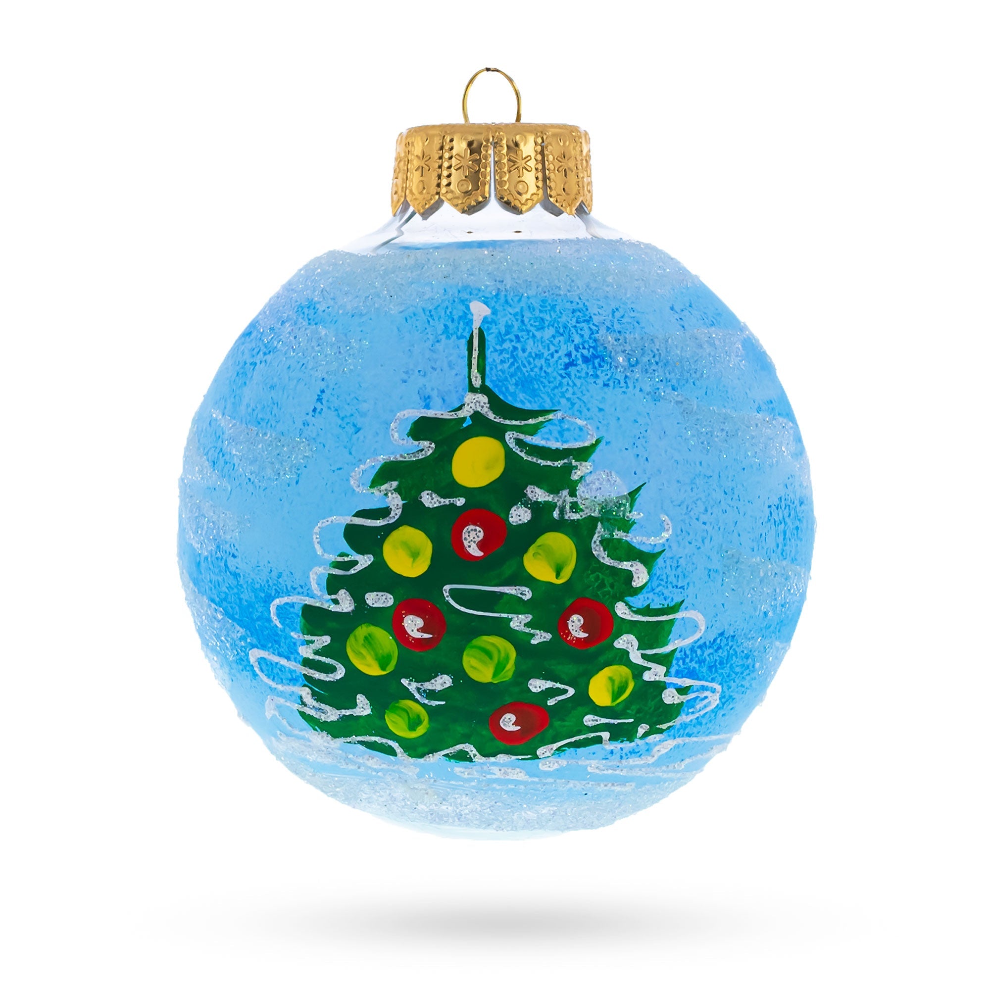 Little Red Hood with the Deer Glass Ball Christmas Ornament 4 Inches