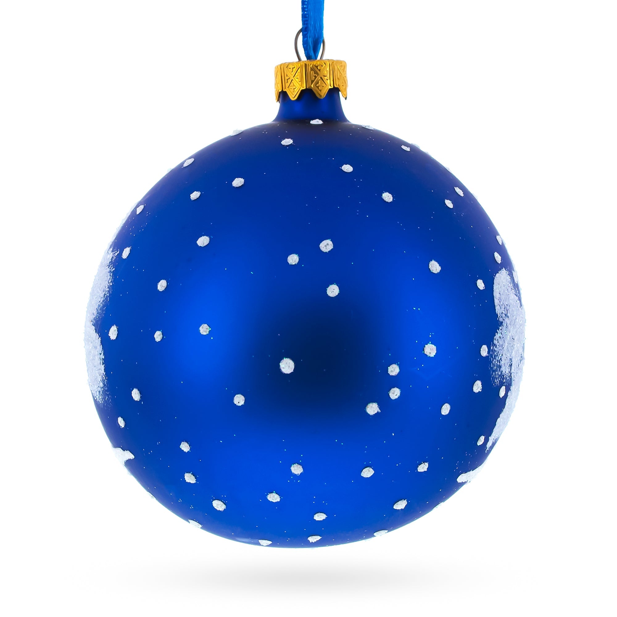 Joyful Trio of Gnomes Glass Ball Christmas Ornament 4 Inches