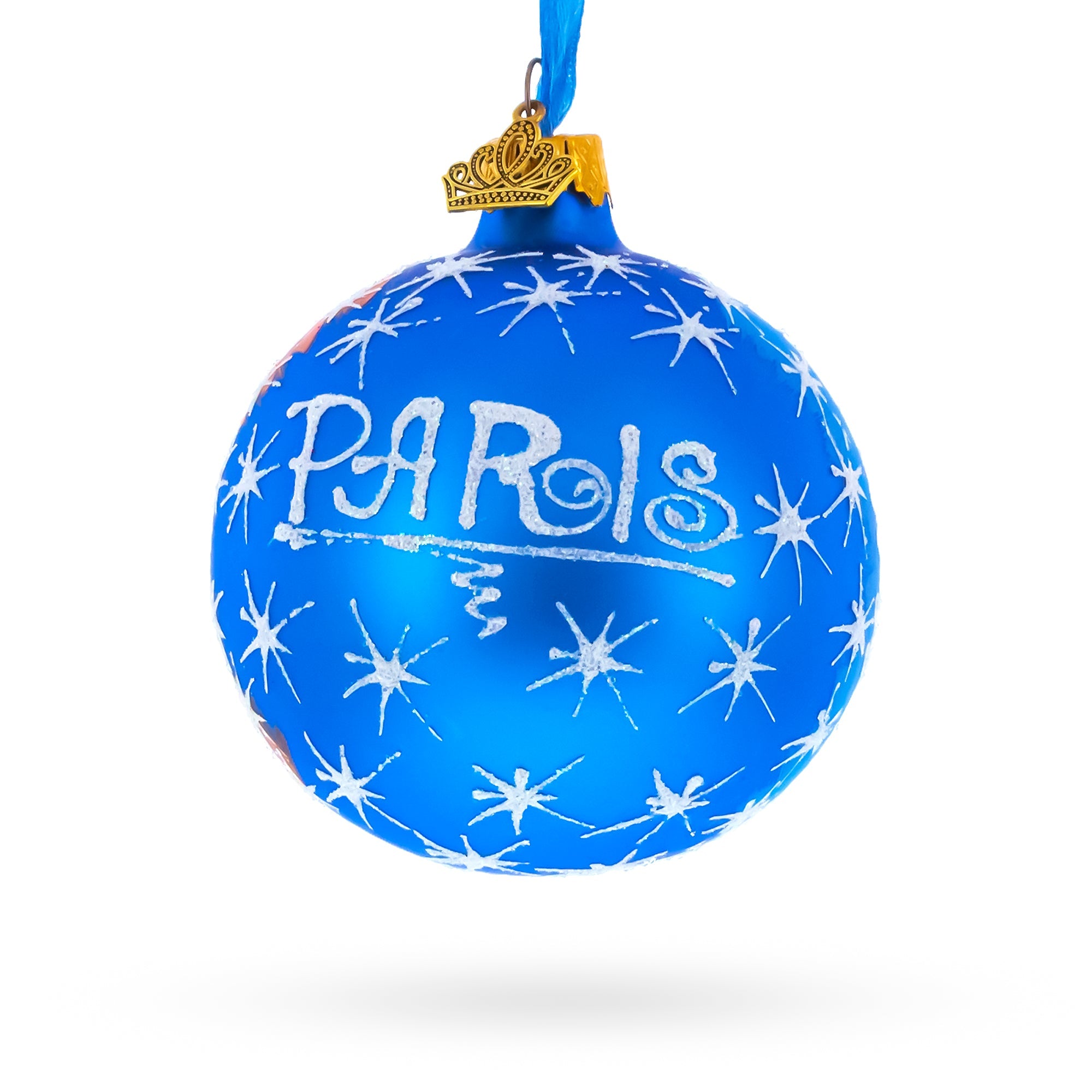 Eiffel Tower, Paris, France Glass Ball Christmas Ornament 3.25 Inches