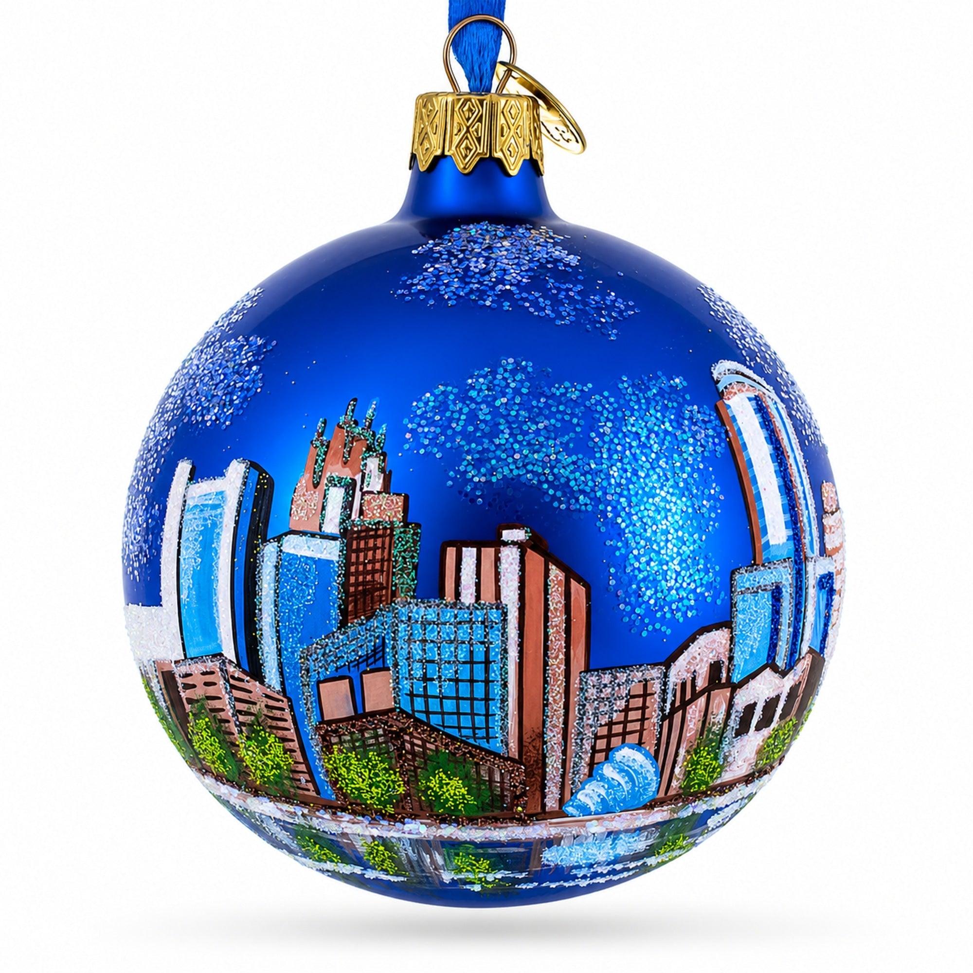 Orlando, Florida Glass Ball Christmas Ornament 3.25 Inches