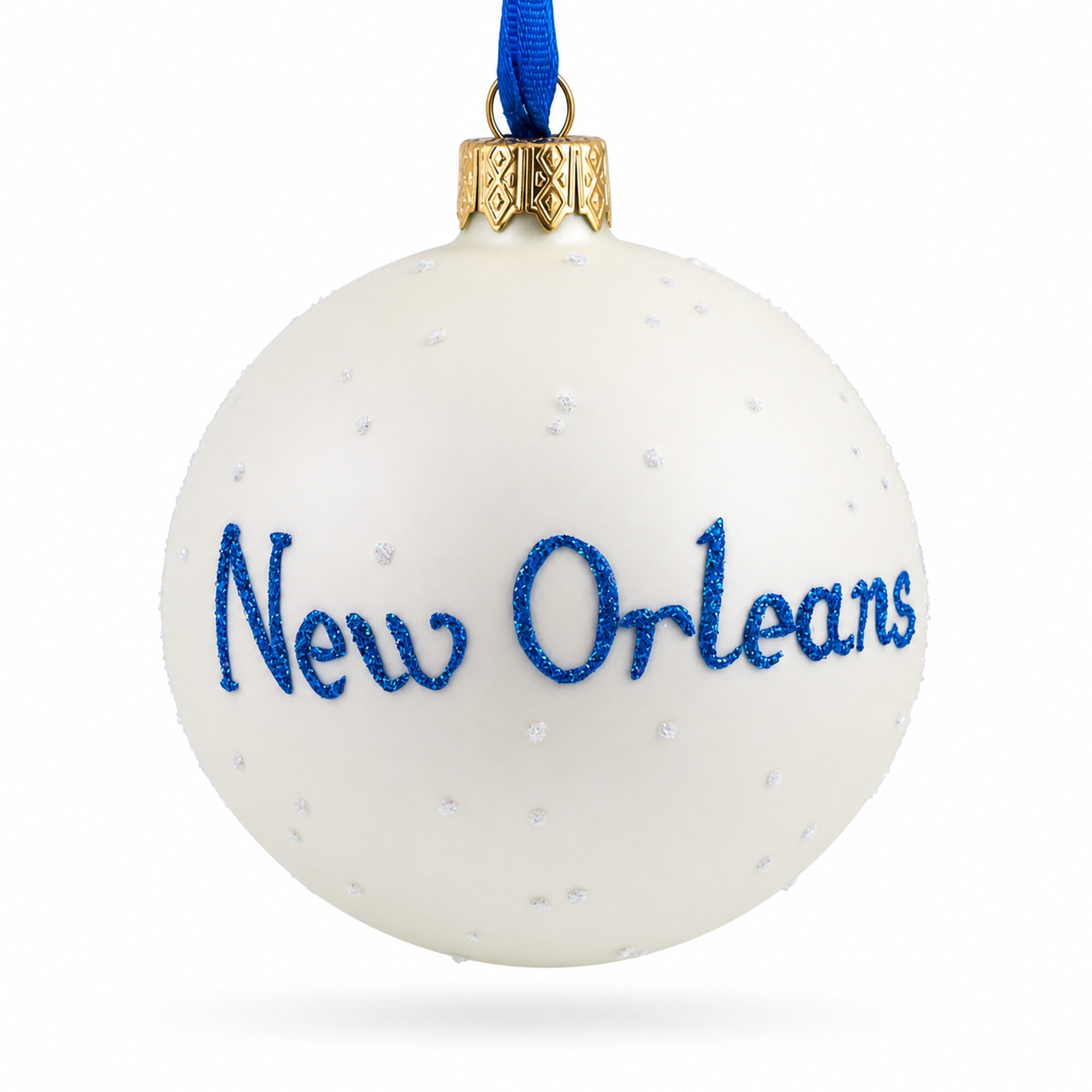 New Orleans, Louisiana Glass Ball Christmas Ornament 3.25 Inches