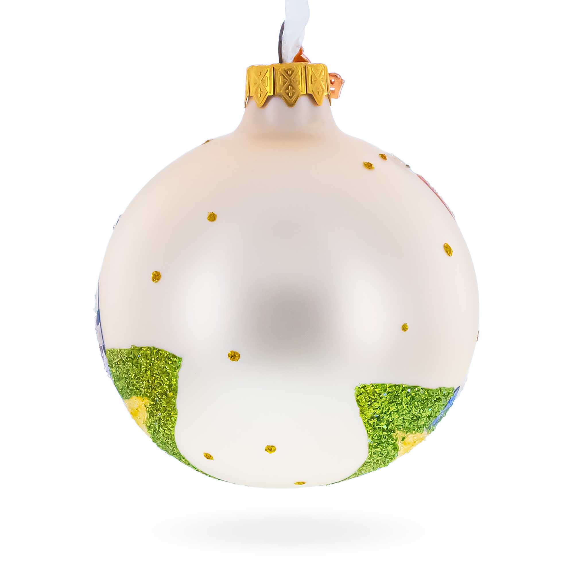 Baseball Glass Ball Christmas Ornament 3.25 Inches