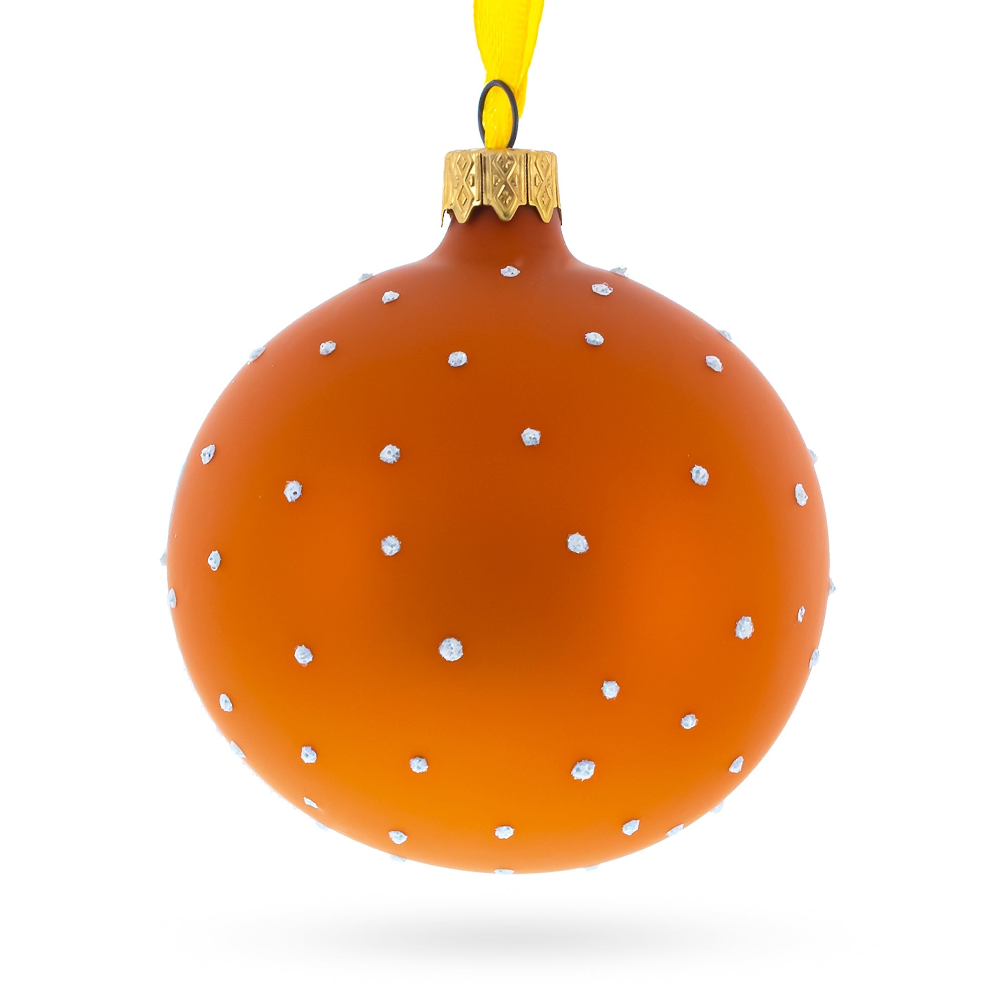 Boy Skiing Glass Ball Christmas Ornament 3.25 Inches