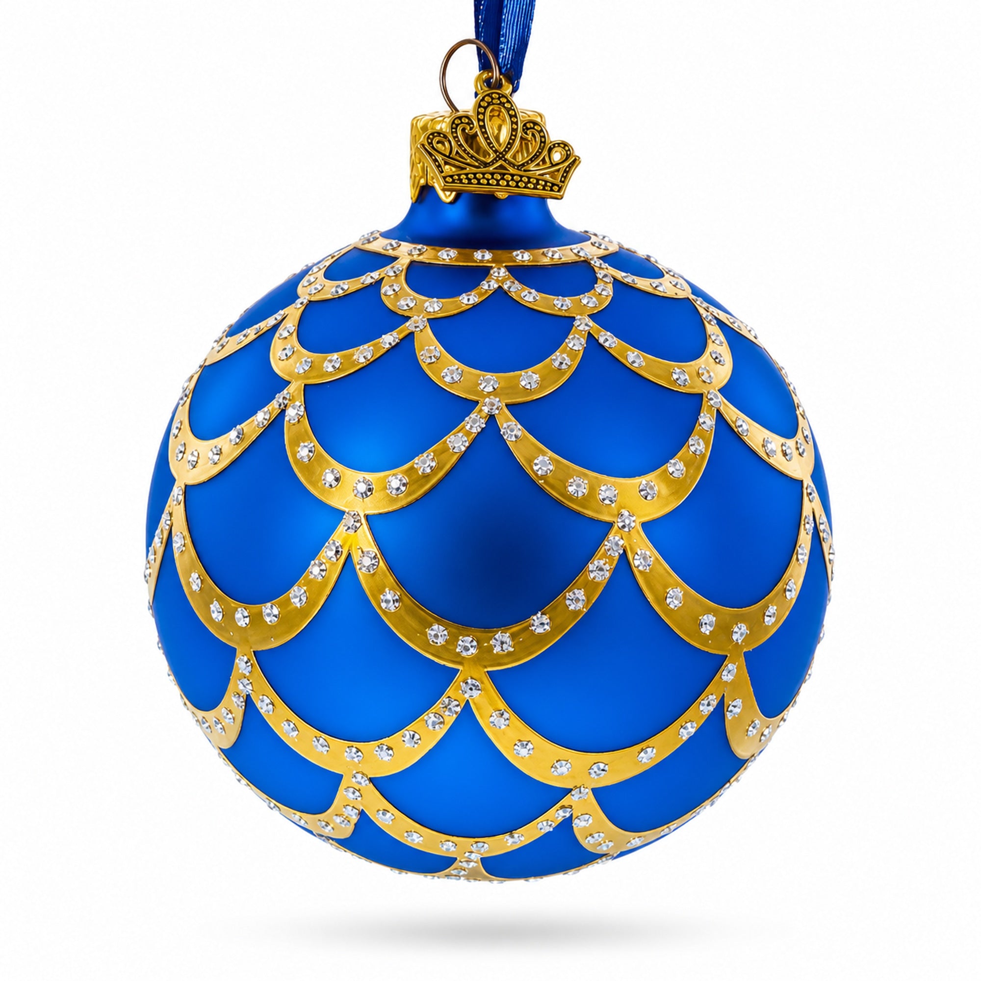 1900 Kelch Pine Cone Royal Glass Christmas Ornament 3.25 Inches