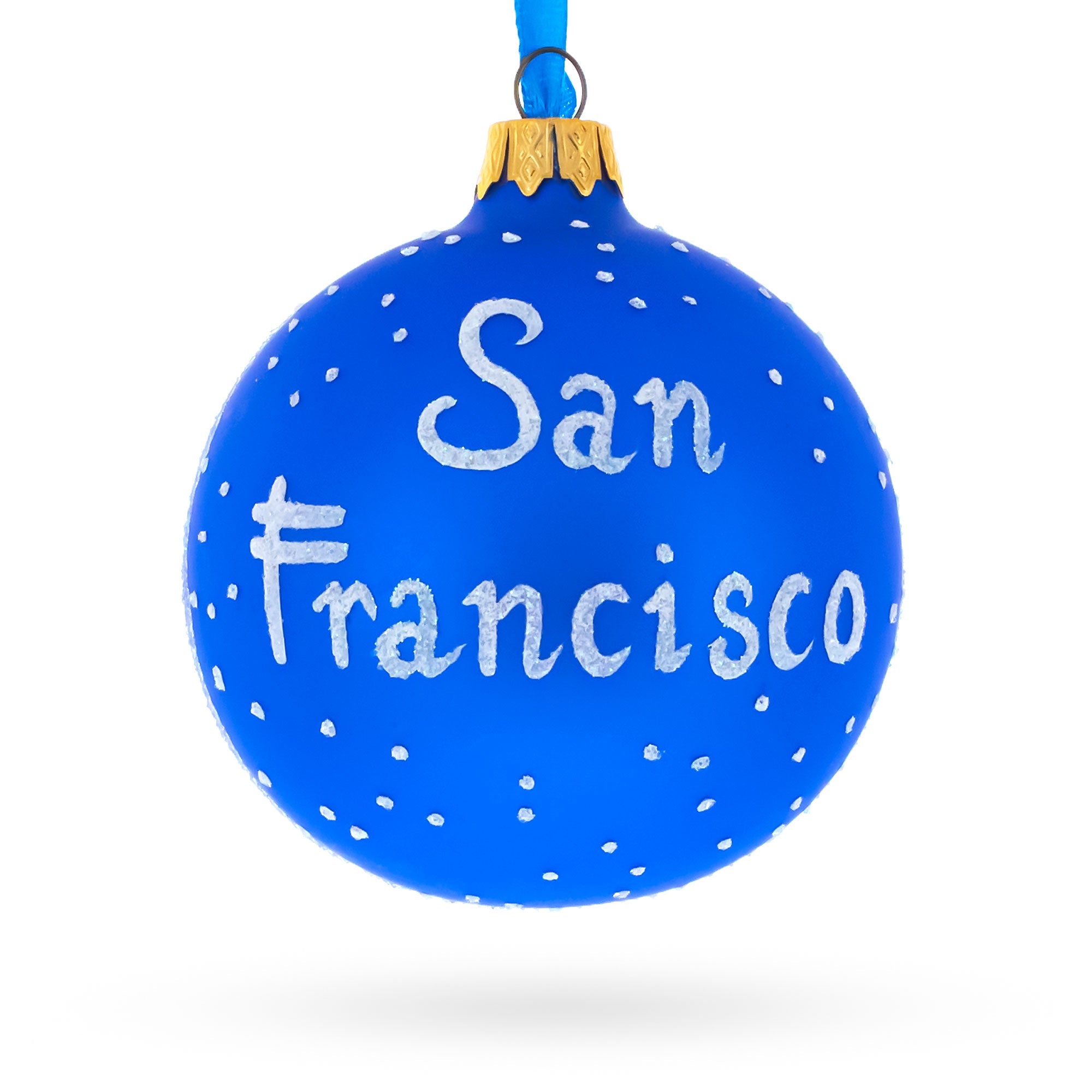 San Francisco, California Glass Ball Christmas Ornament 3.25 Inches