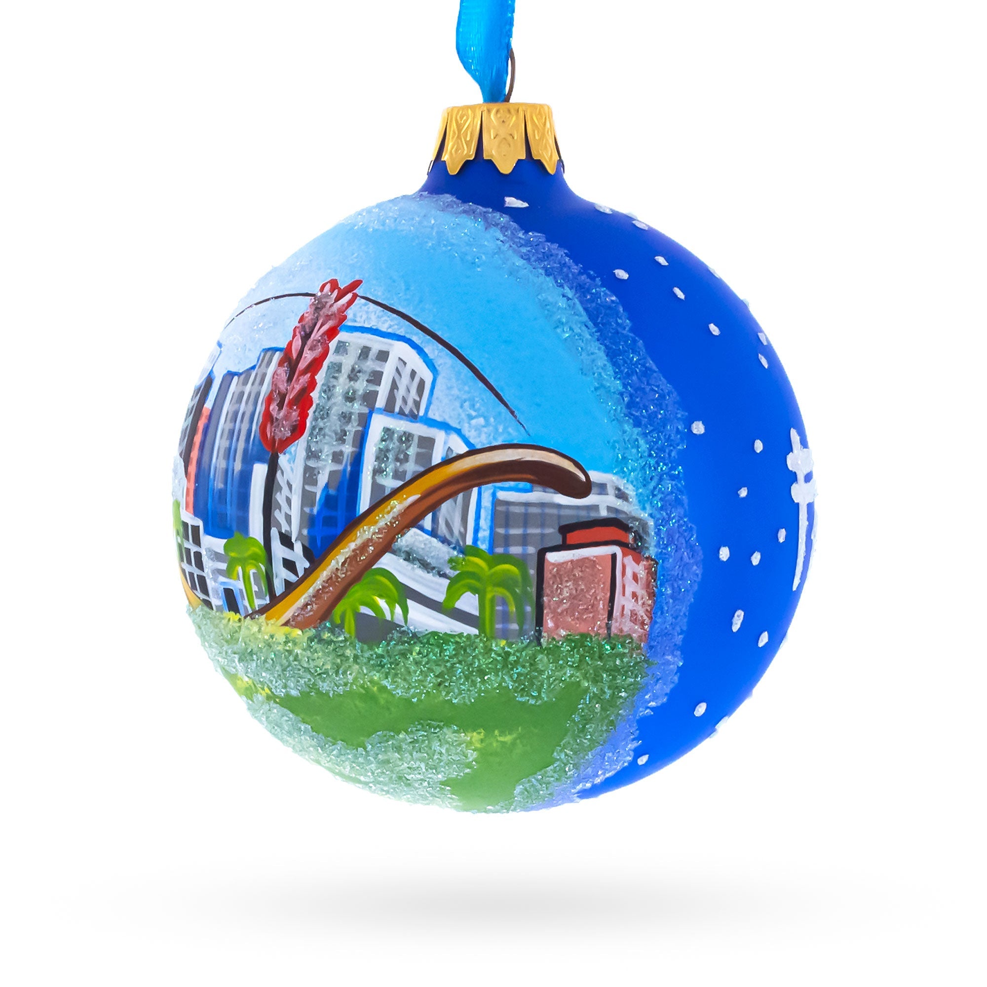 San Francisco, California Glass Ball Christmas Ornament 3.25 Inches