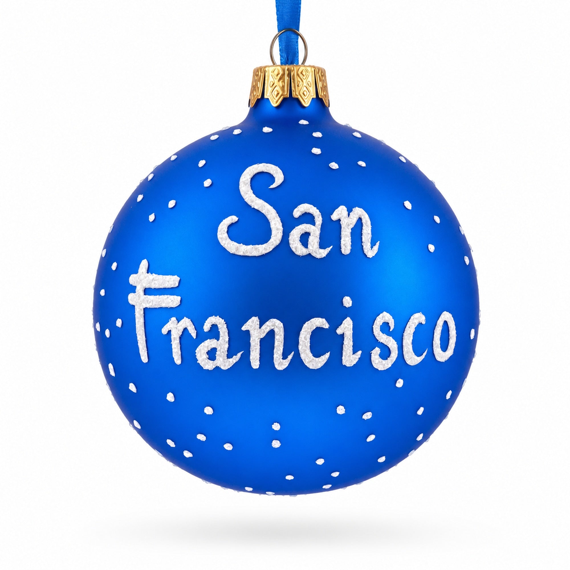 San Francisco, California Glass Ball Christmas Ornament 3.25 Inches