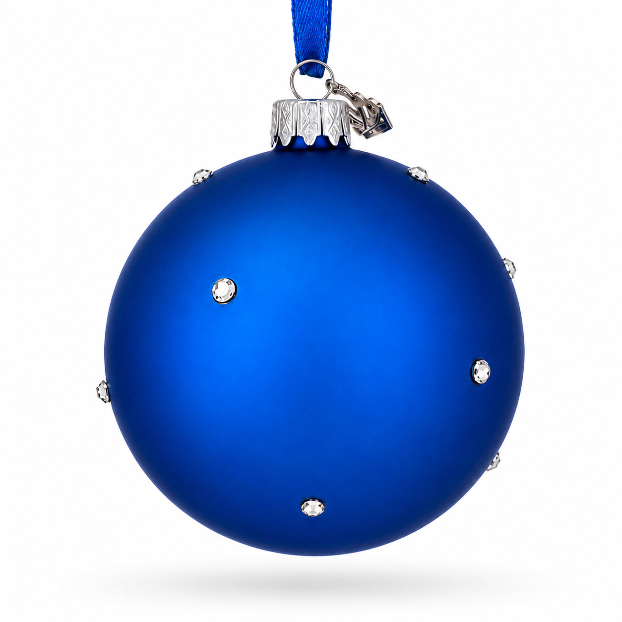 Star of David Jewish Glass Ball Ornament 3.25 Inches