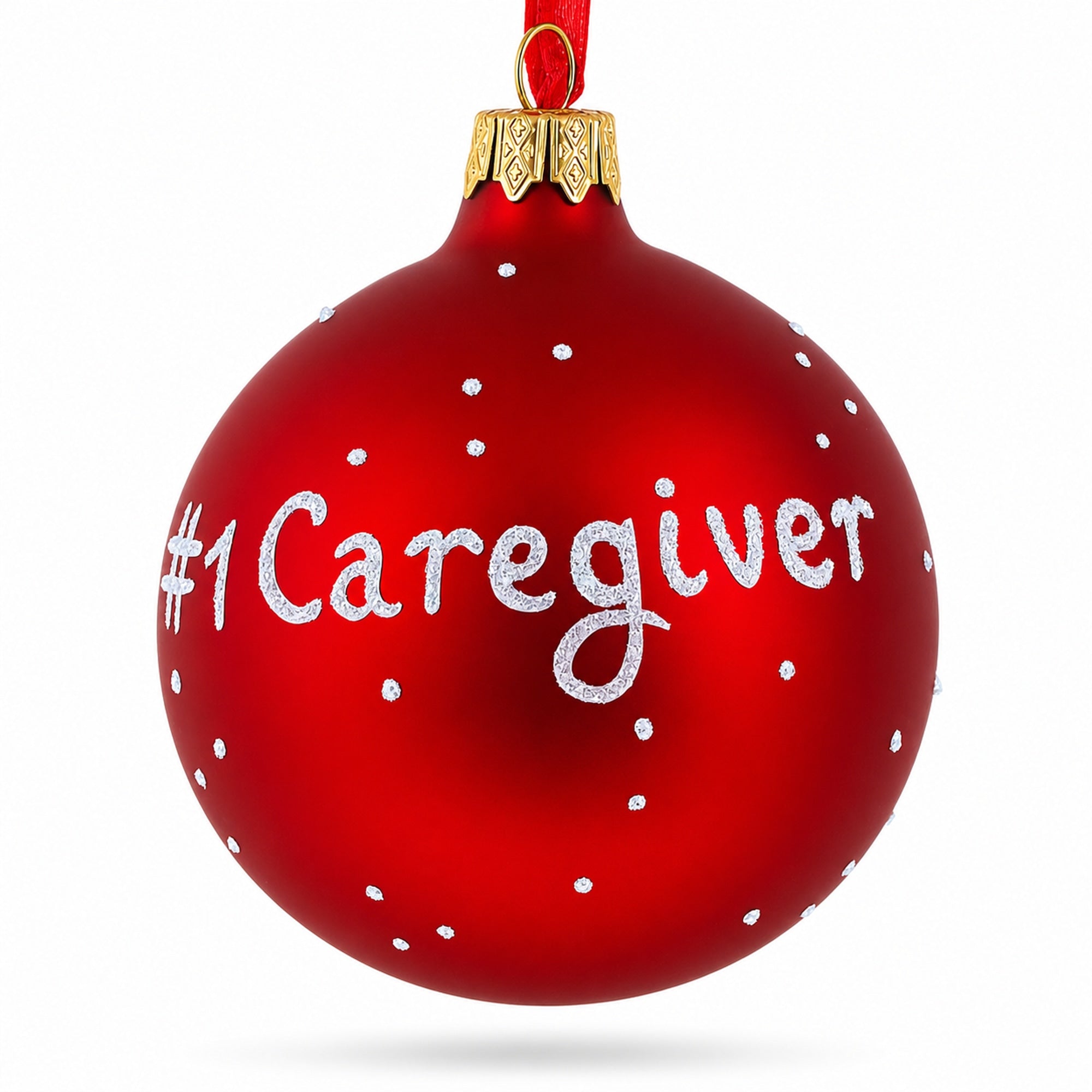 Caregiver Glass Ball Christmas Ornament 3.25 Inches