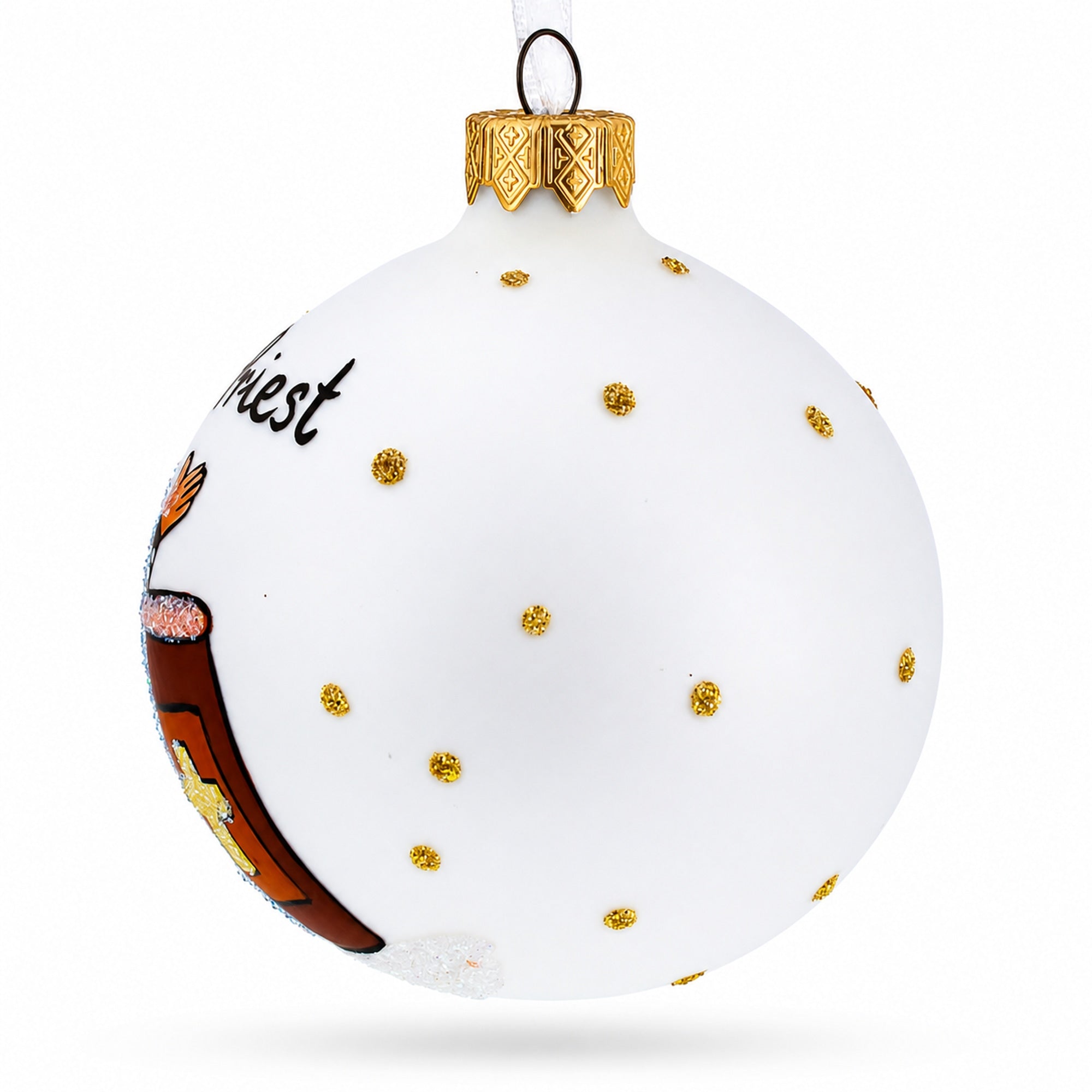 The Priest Glass Ball Christmas Ornament 3.25 Inches