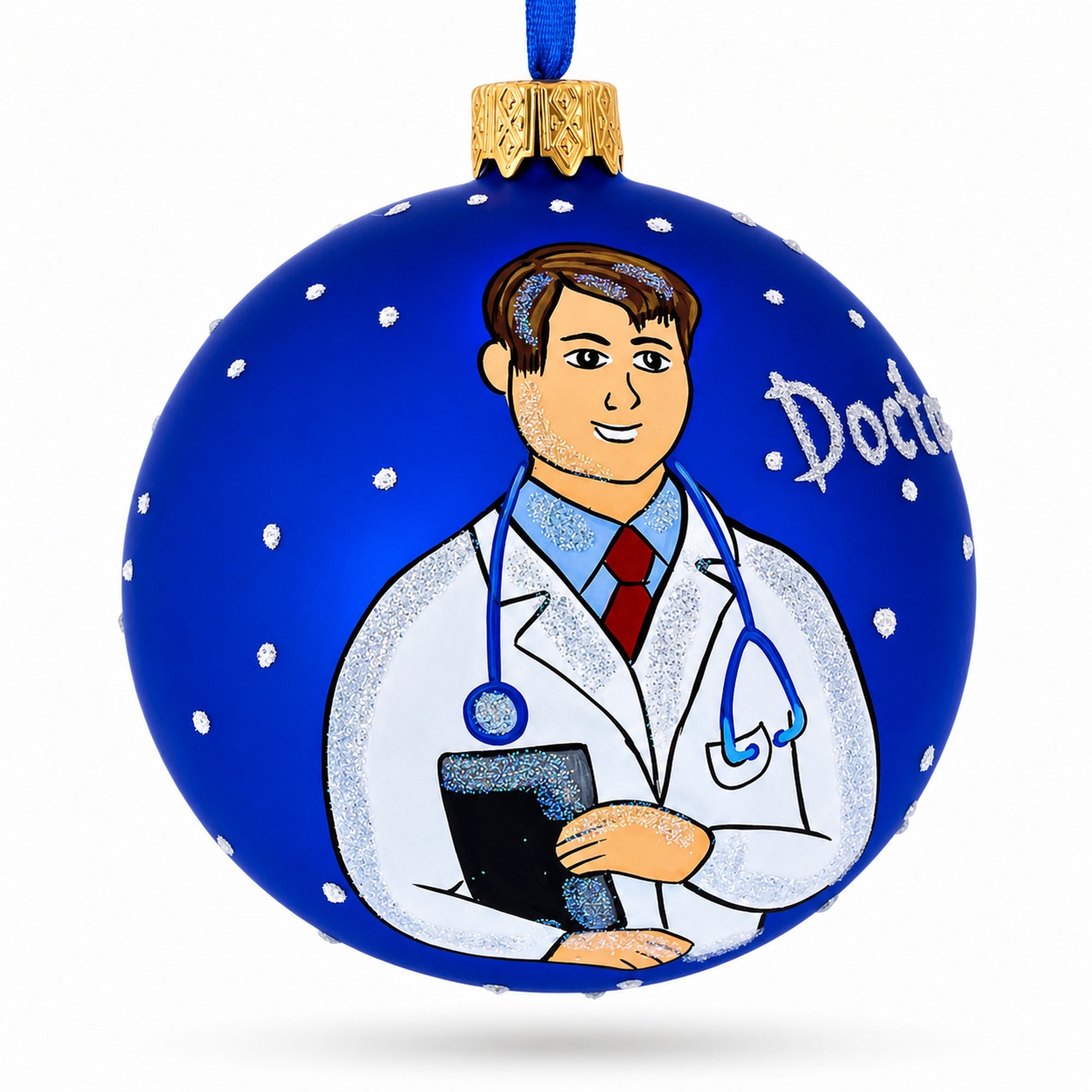 Doctor Glass Ball Christmas Ornament 3.25 Inches