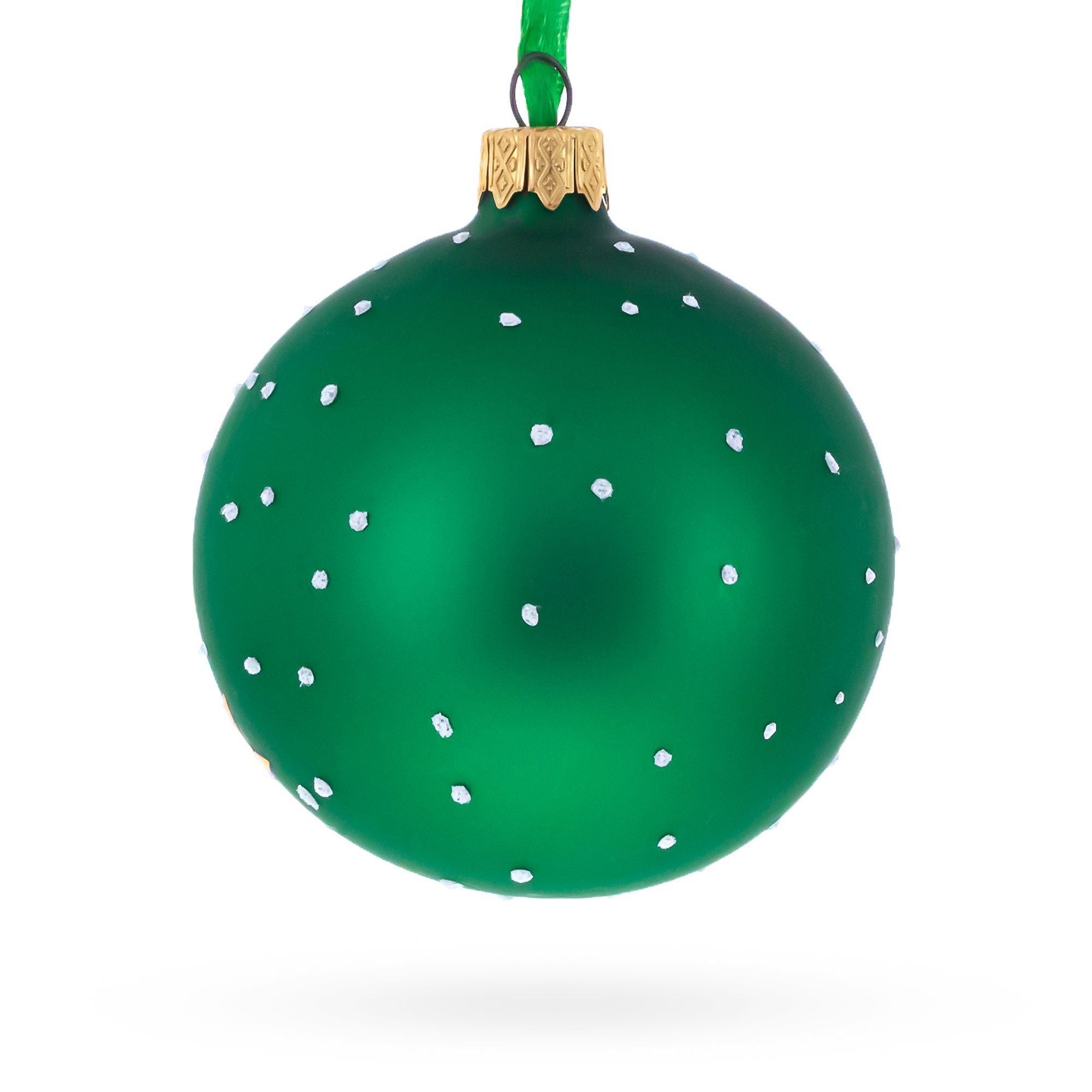 Casino Roulette Table Glass Ball Christmas Ornament 3.25 Inches