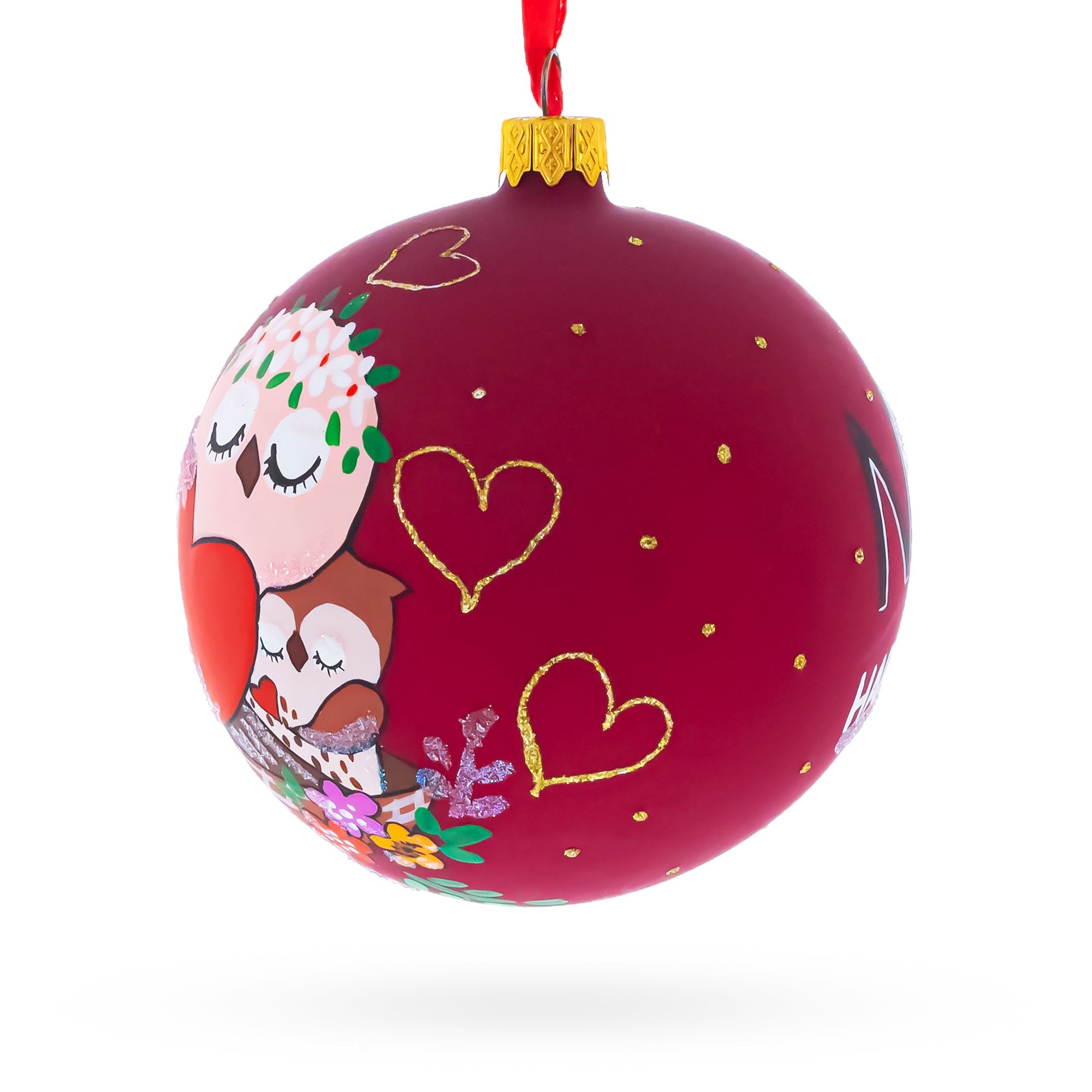 Mother's Day Glass Ball Christmas Ornament 4 Inches