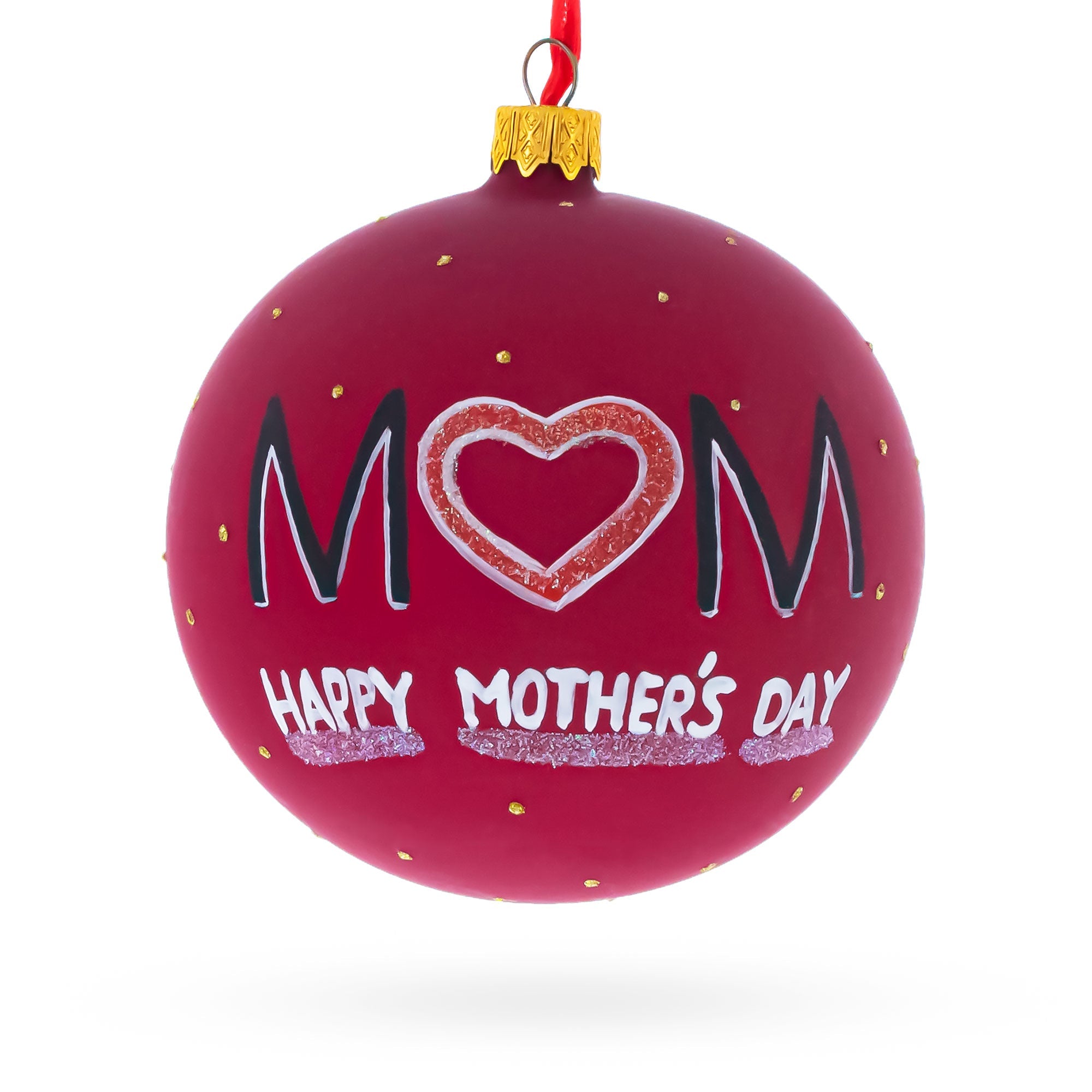 Mother's Day Glass Ball Christmas Ornament 4 Inches