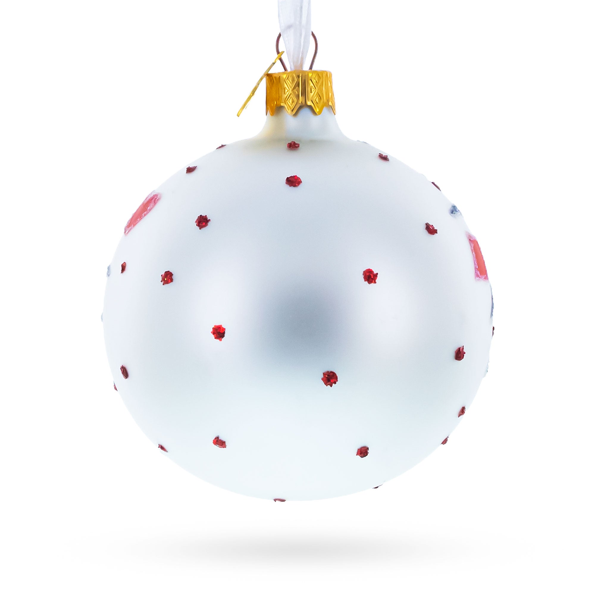 Playing Cards Deck Glass Christmas Ornament 3.25 Inches