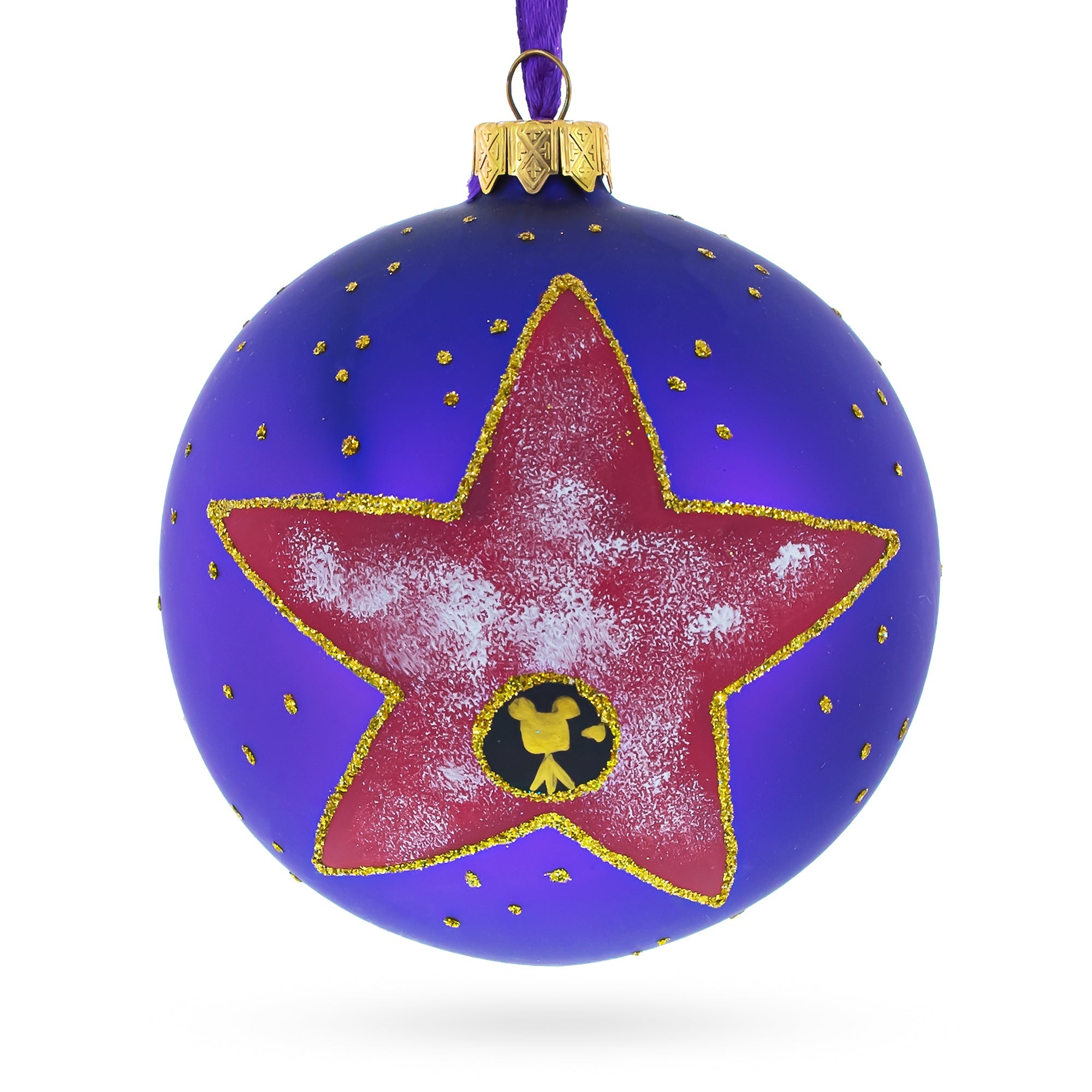 Hollywood, California Glass Ball Christmas Ornament 4 Inches