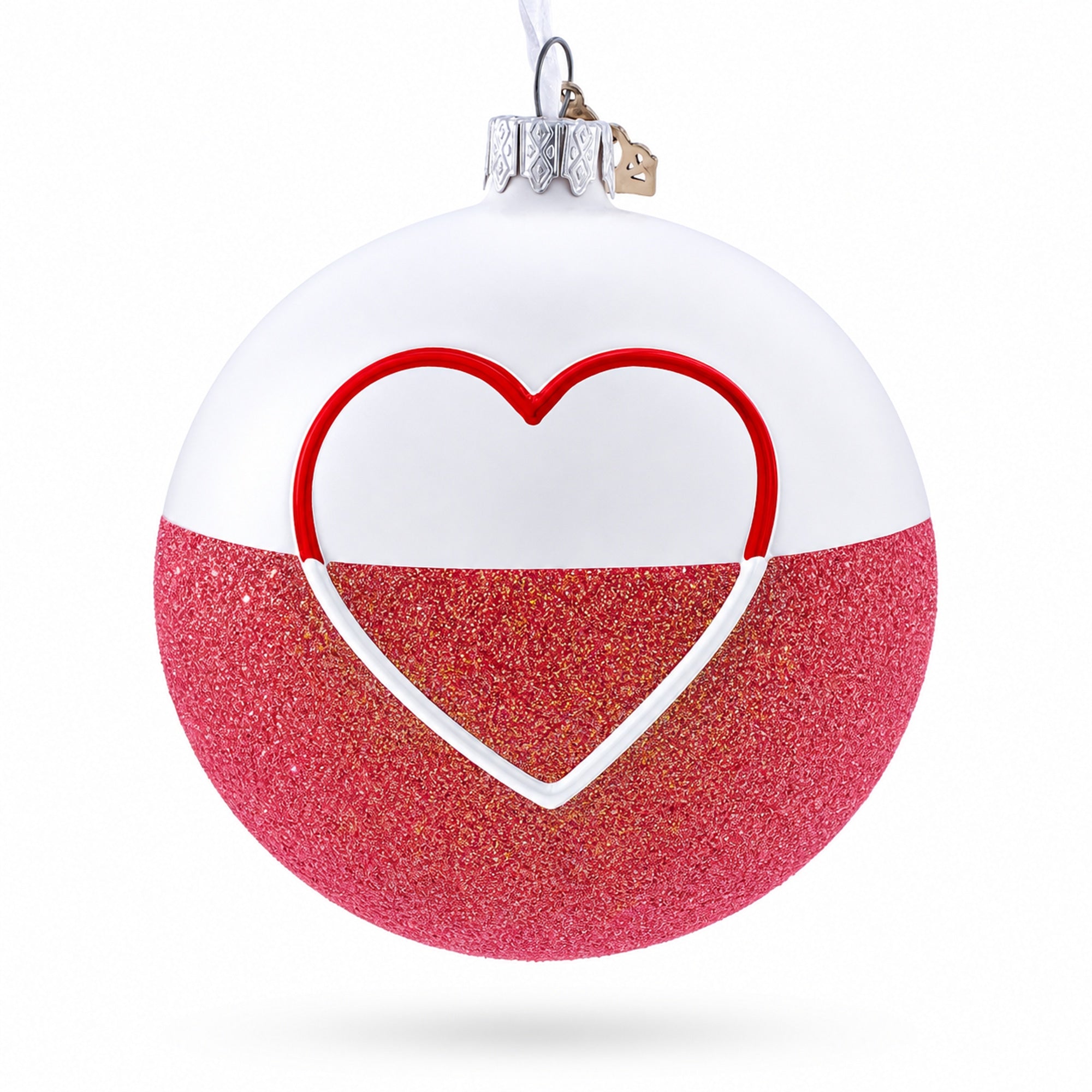 Flag of Poland Glass Ball Christmas Ornament 4 Inches
