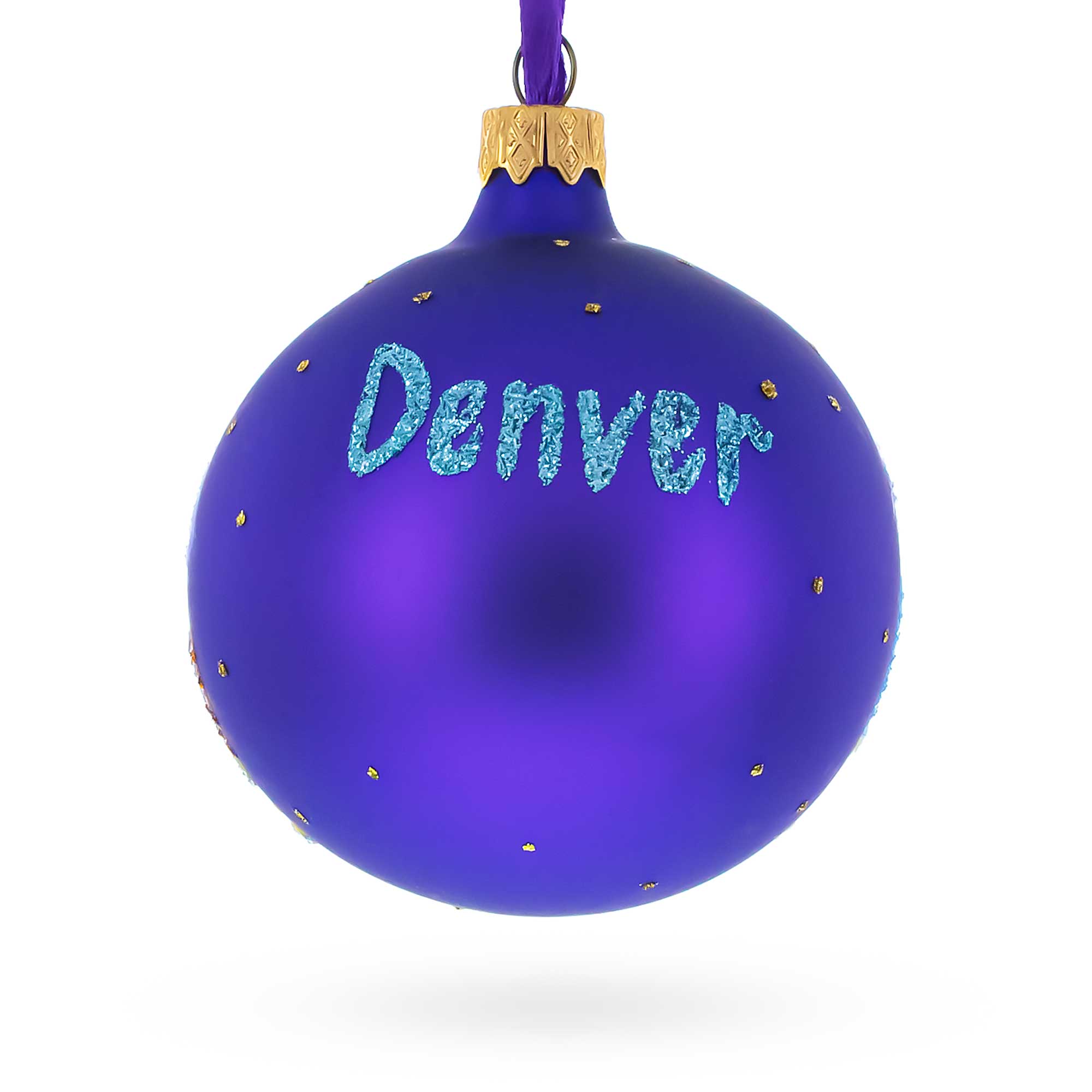 Denver, Colorado, USA Glass Christmas Ornament 3.25 Inches