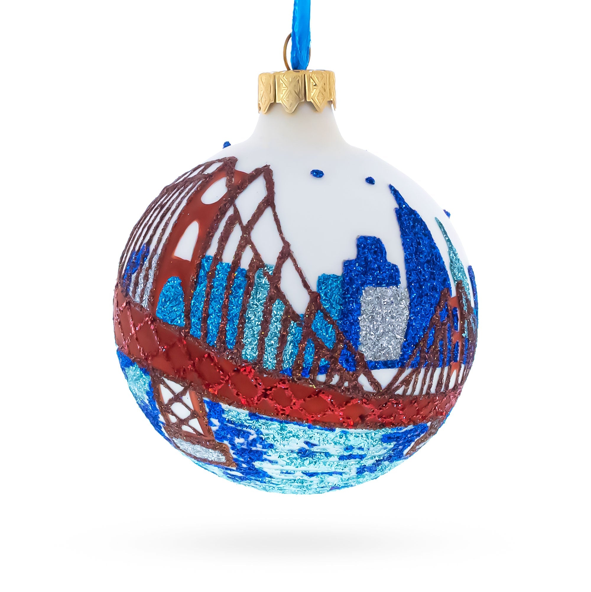 San Francisco, California Glass Christmas Ornament 3.25 Inches