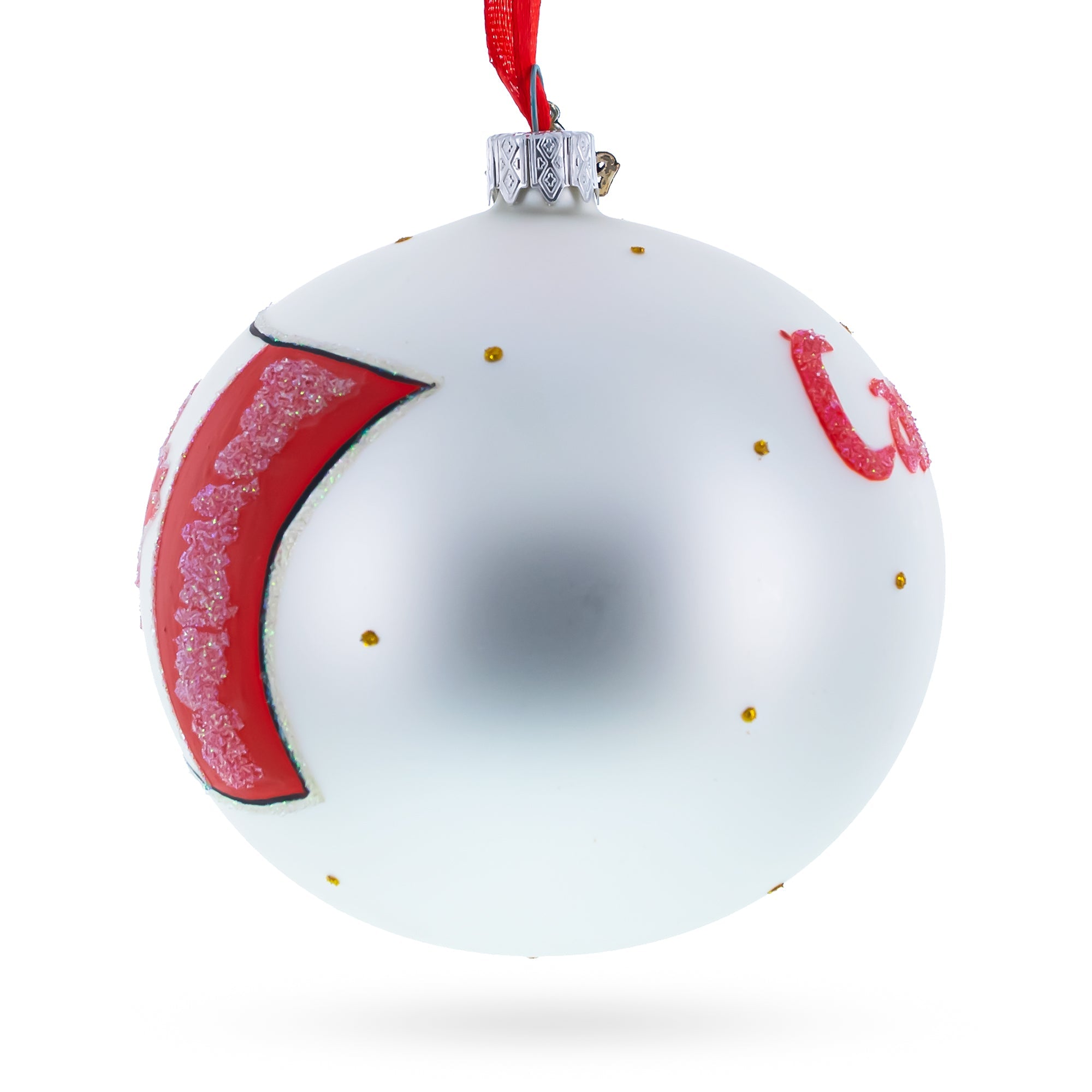 Flag of Canada Glass Ball Christmas Ornament 4 Inches