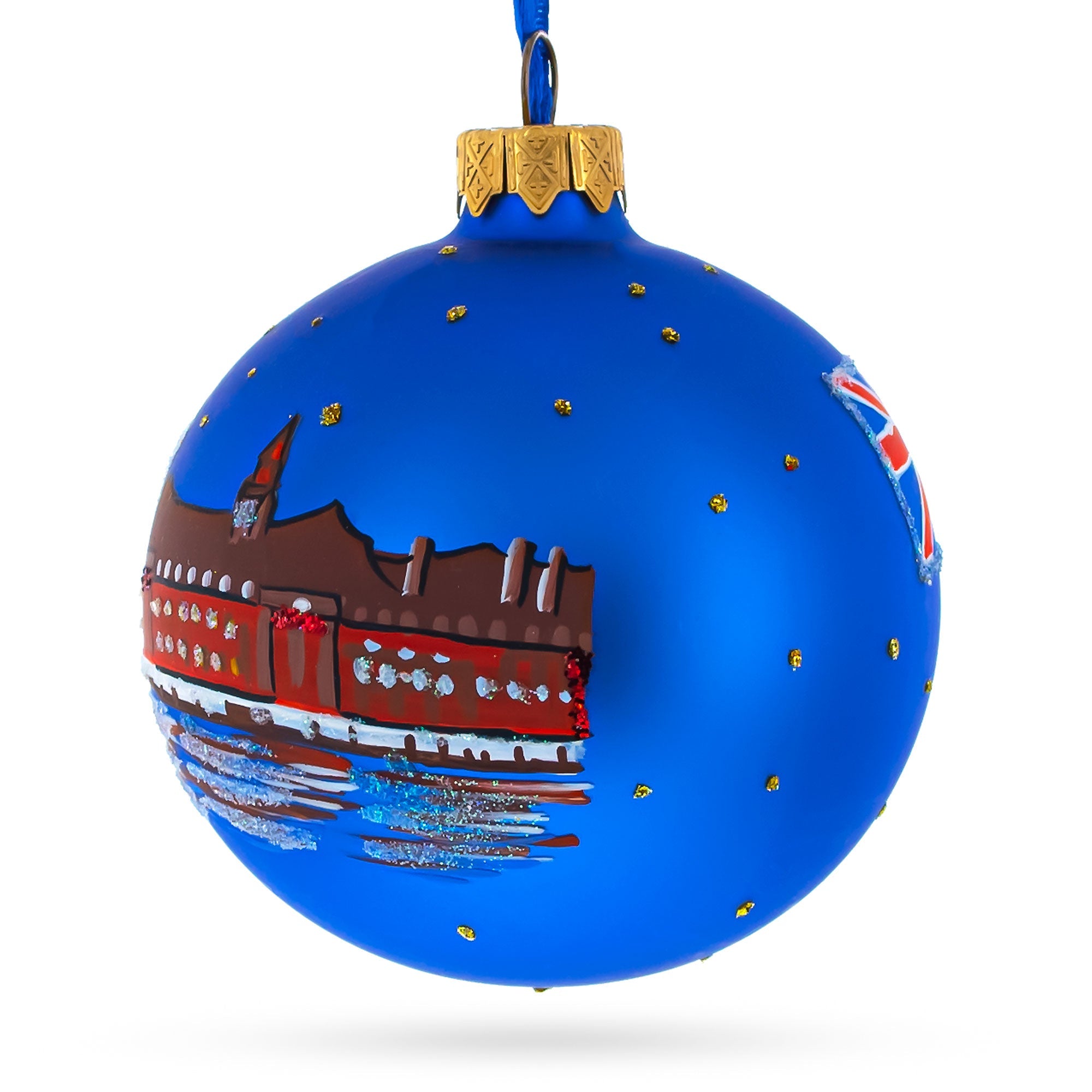 London Eye, United Kingdom Glass Christmas Ornament 3.25 Inches