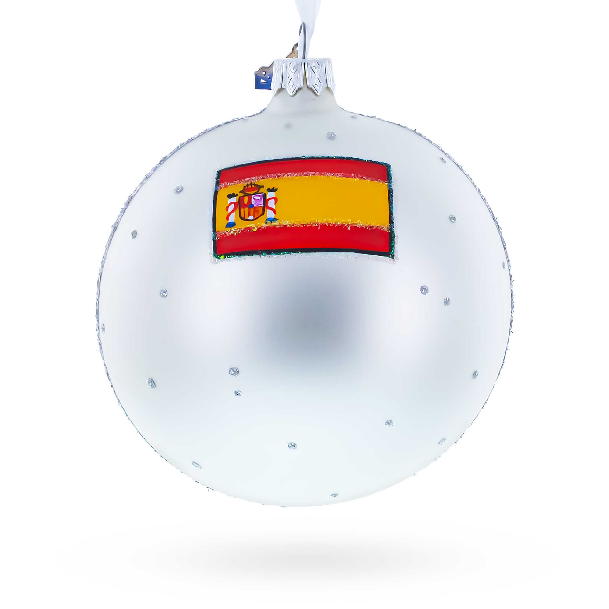 Plaza Mayor, Madrid, Spain Glass Ball Christmas Ornament 4 Inches