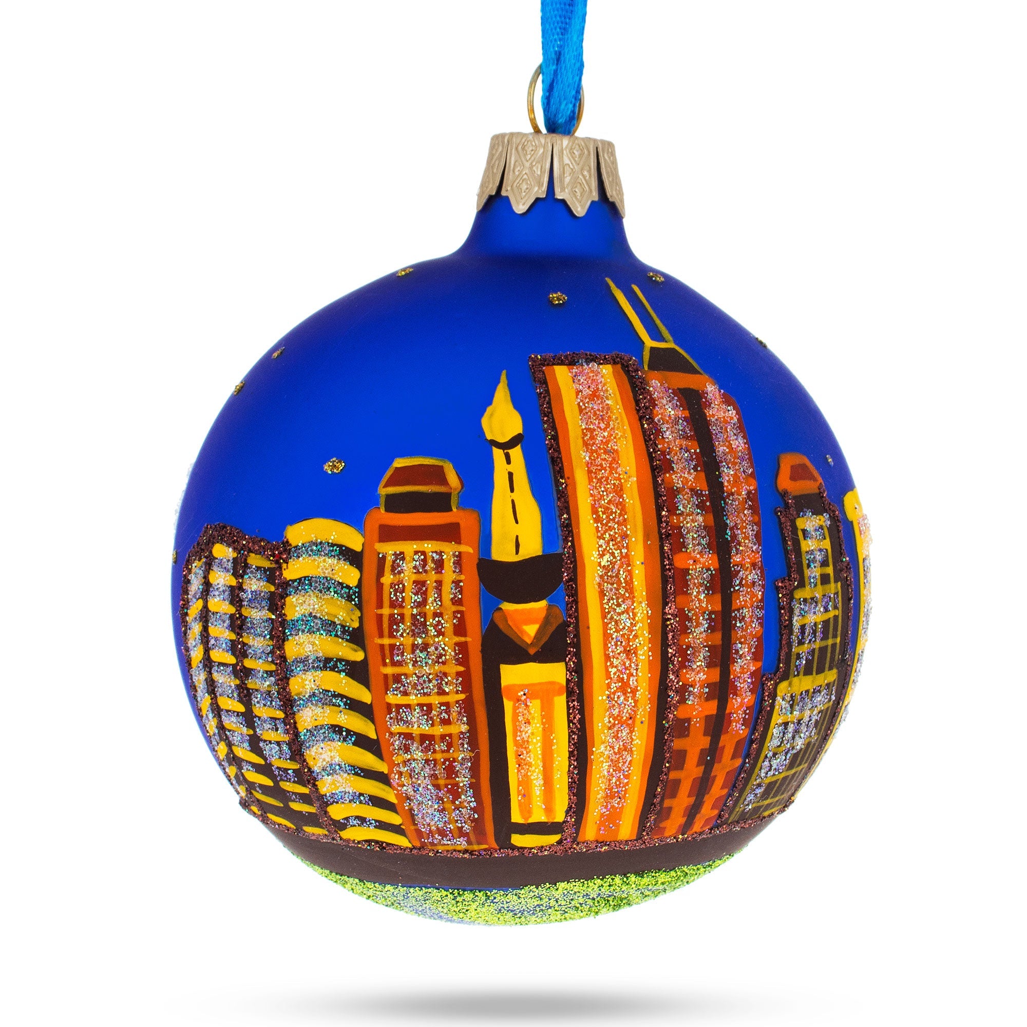 Indianapolis, Indiana Glass Christmas Ornament 3.25 Inches
