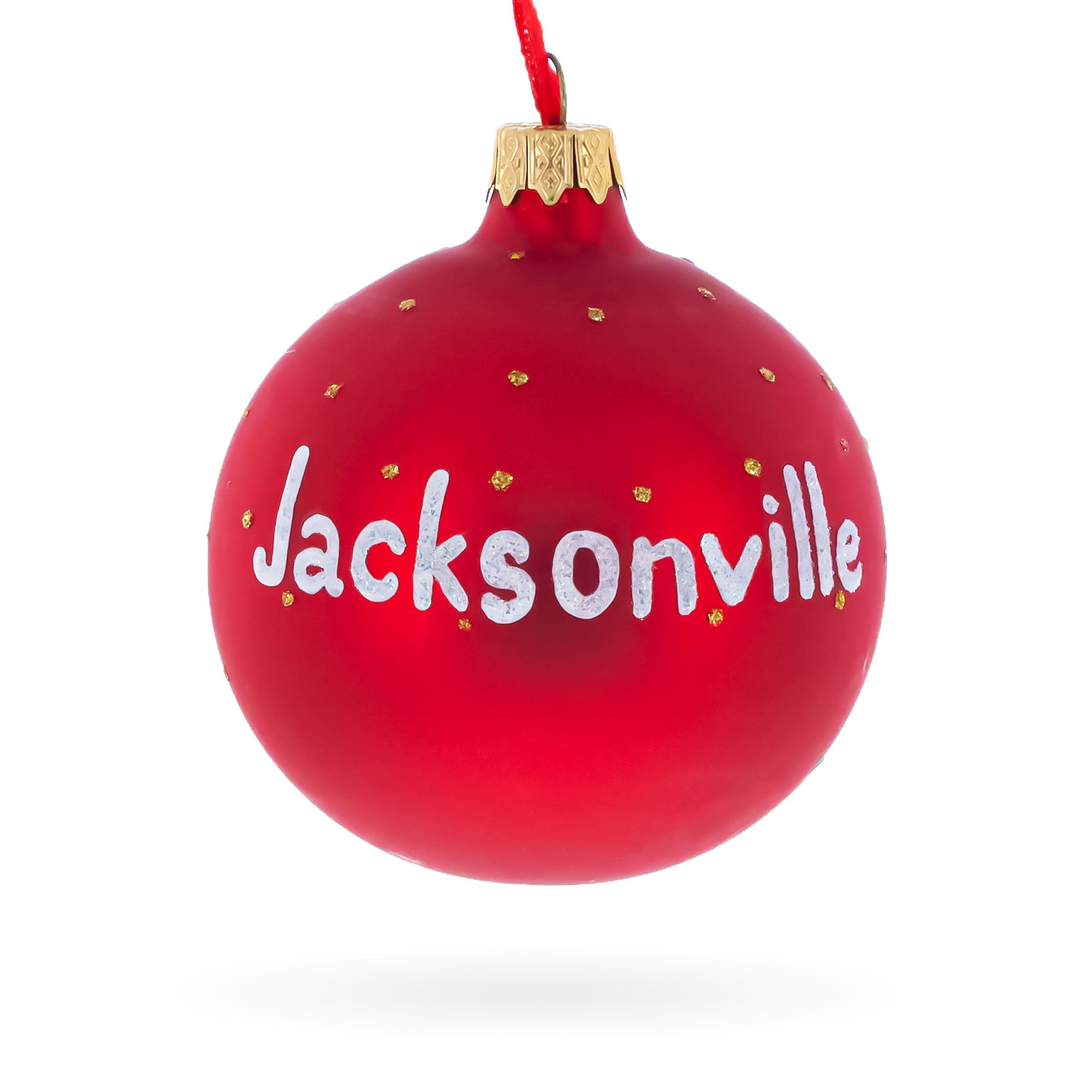 Jacksonville, Florida Glass Christmas Ornament 3.25 Inches