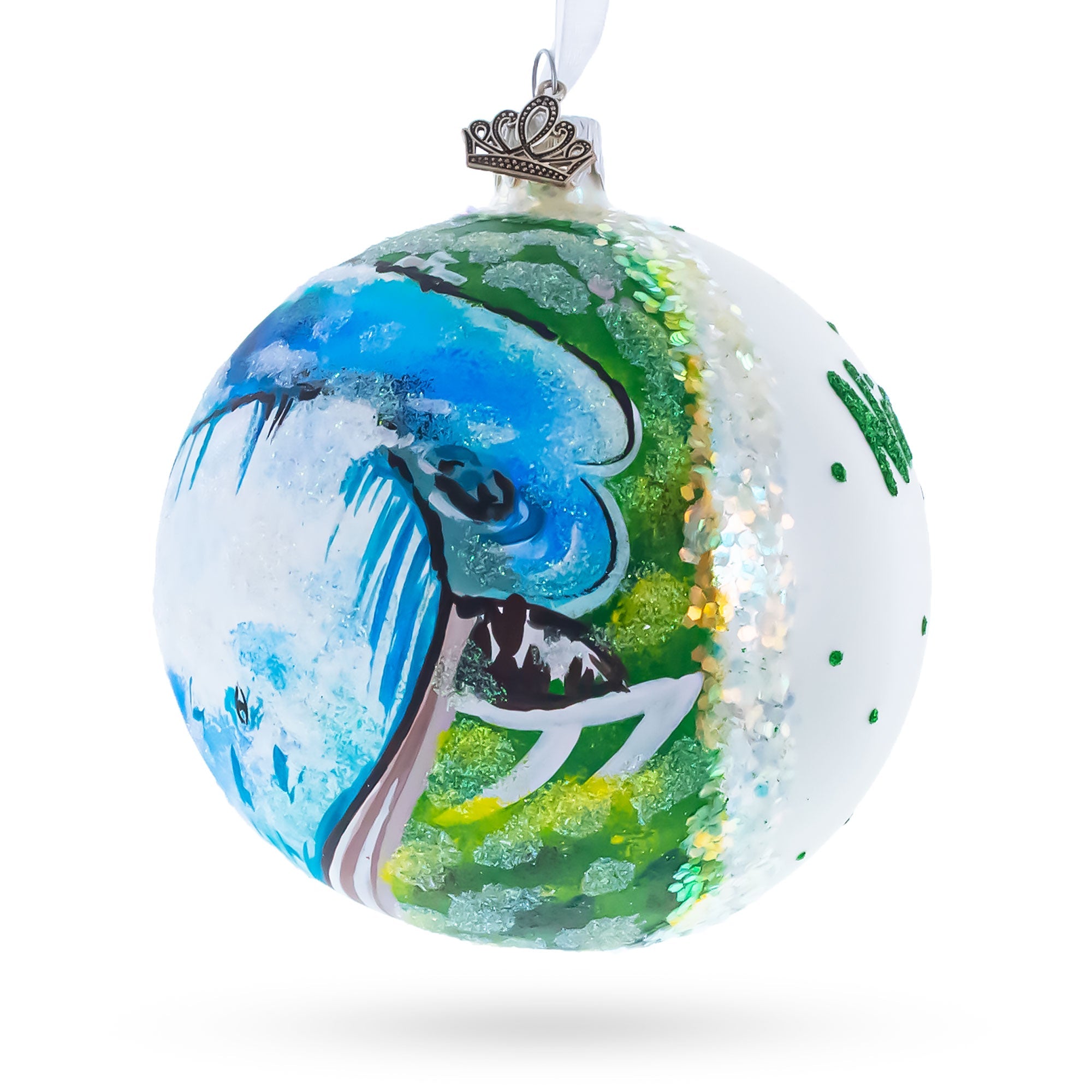 Niagara Falls / Canada Glass Ball Christmas Ornament 4 Inches