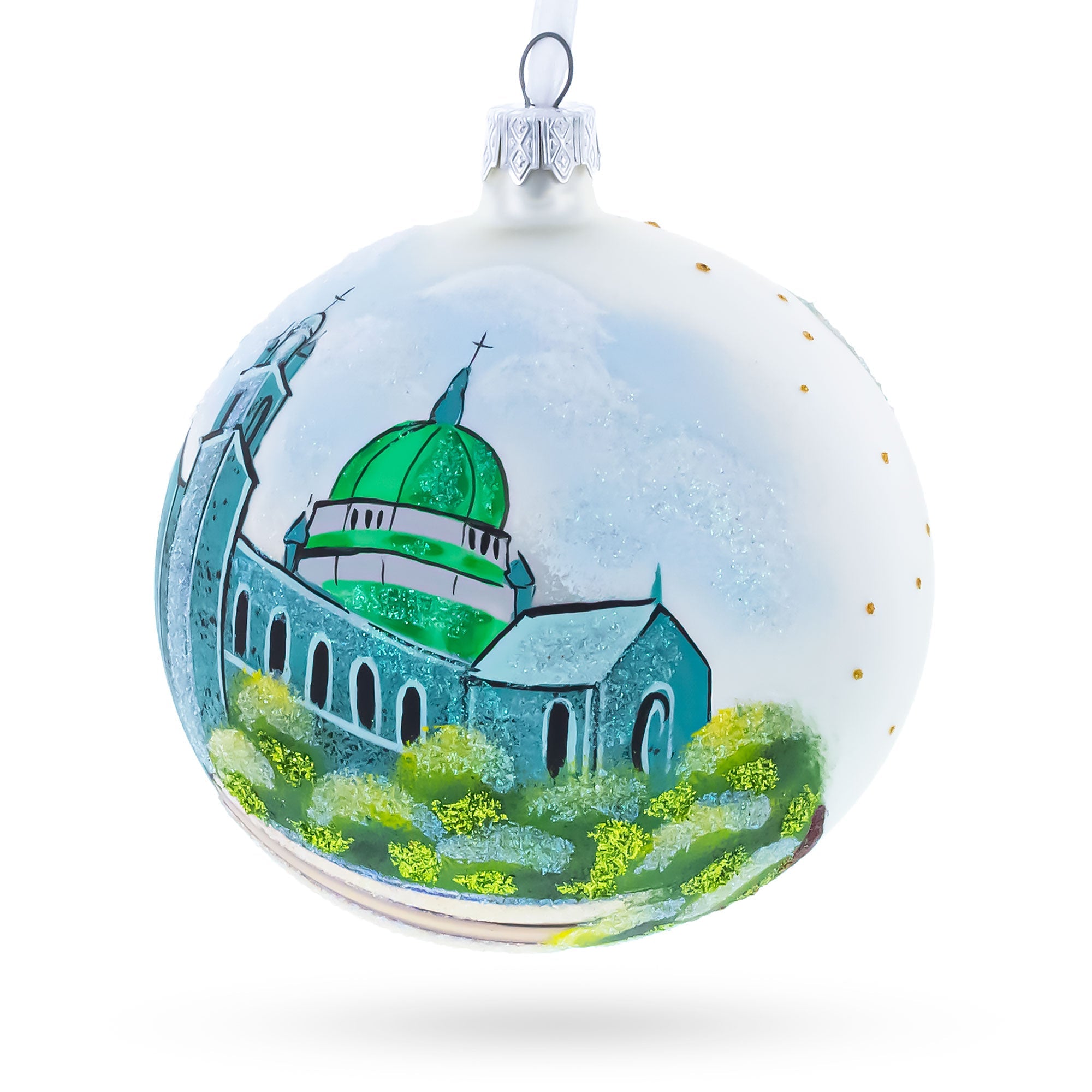 Galway Cathedral, Ireland Glass Ball Christmas Ornament 4 Inches