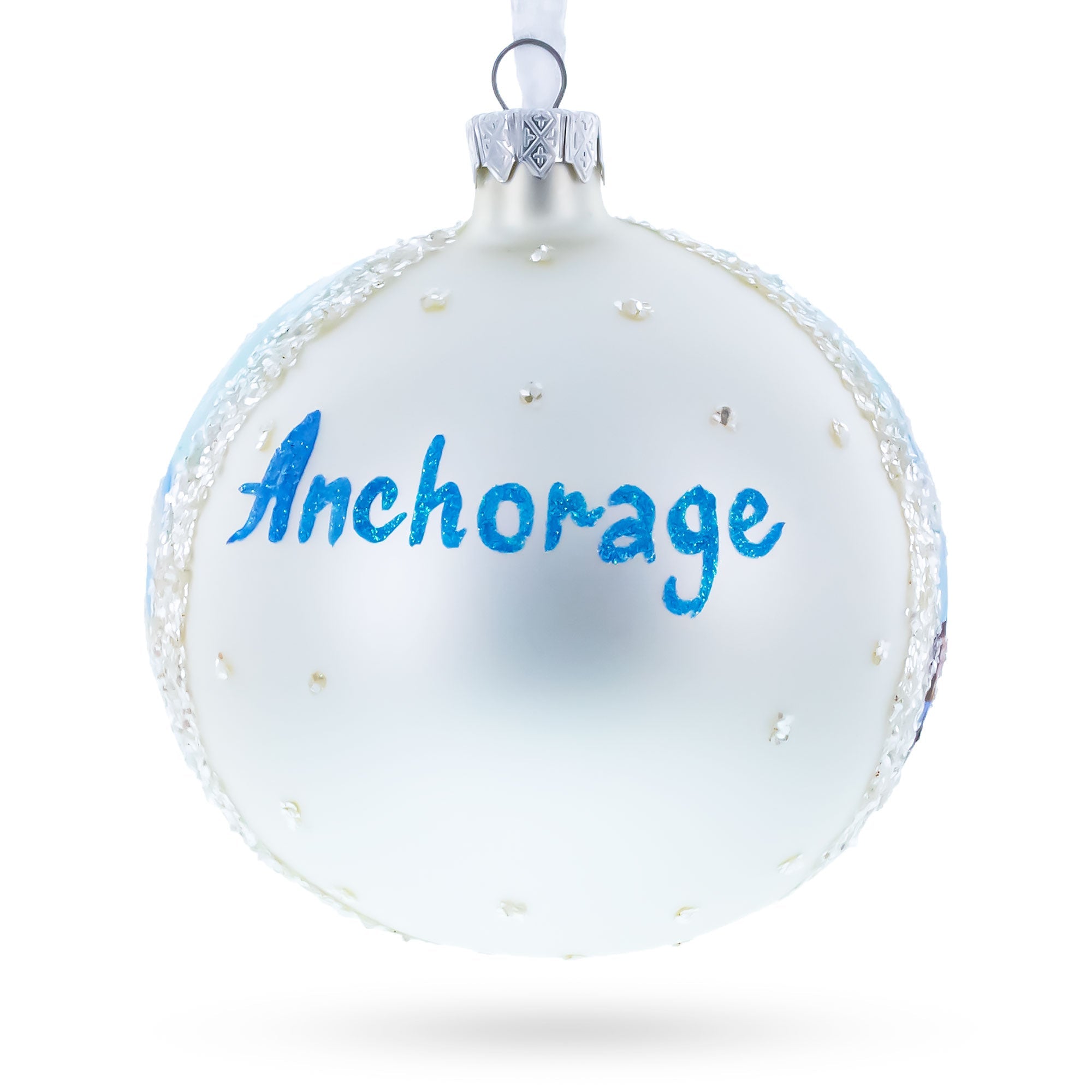 Anchorage, Alaska Glass Ball Christmas Ornament 4 Inches