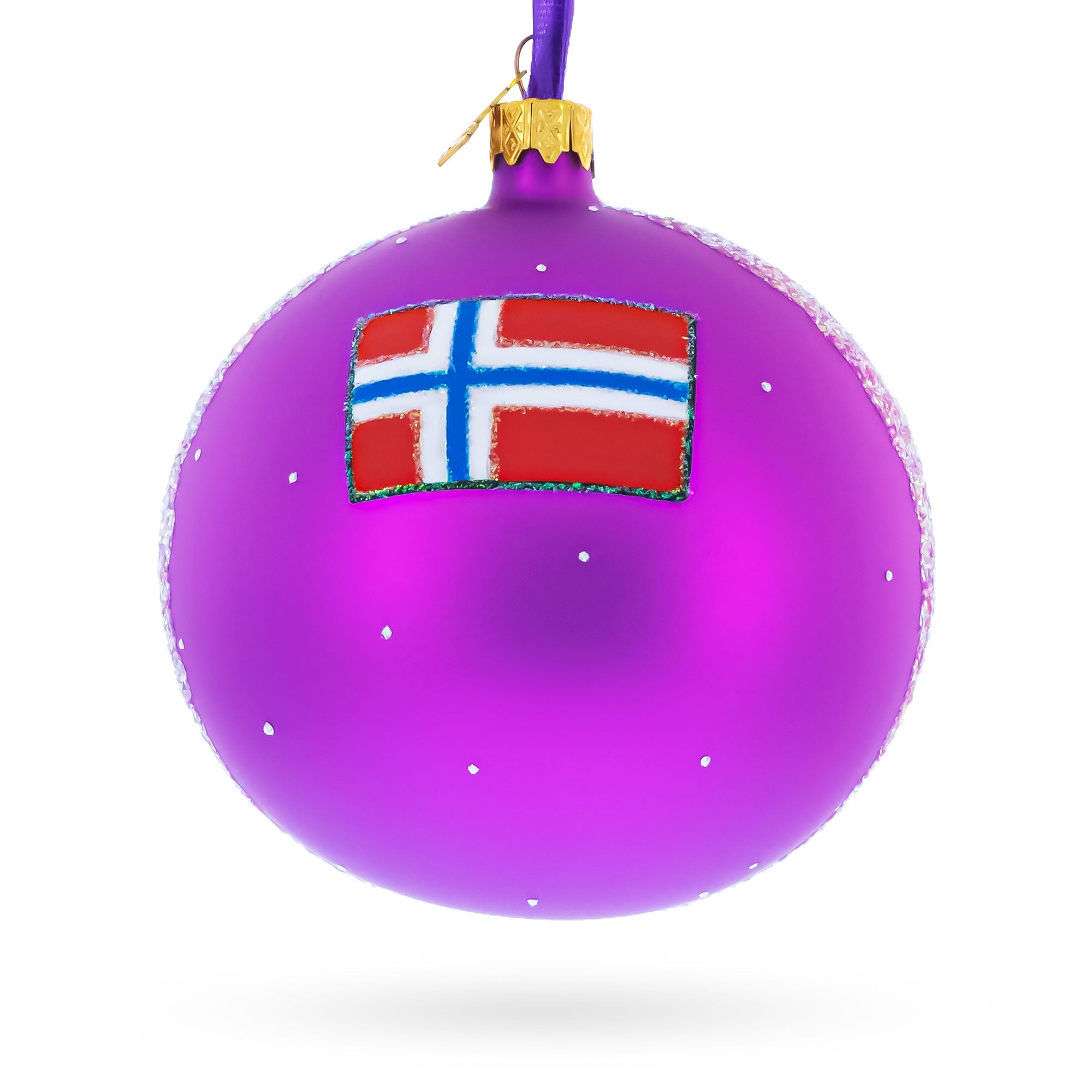 Geirangerfjord, Norway Glass Ball Christmas Ornament 4 Inches
