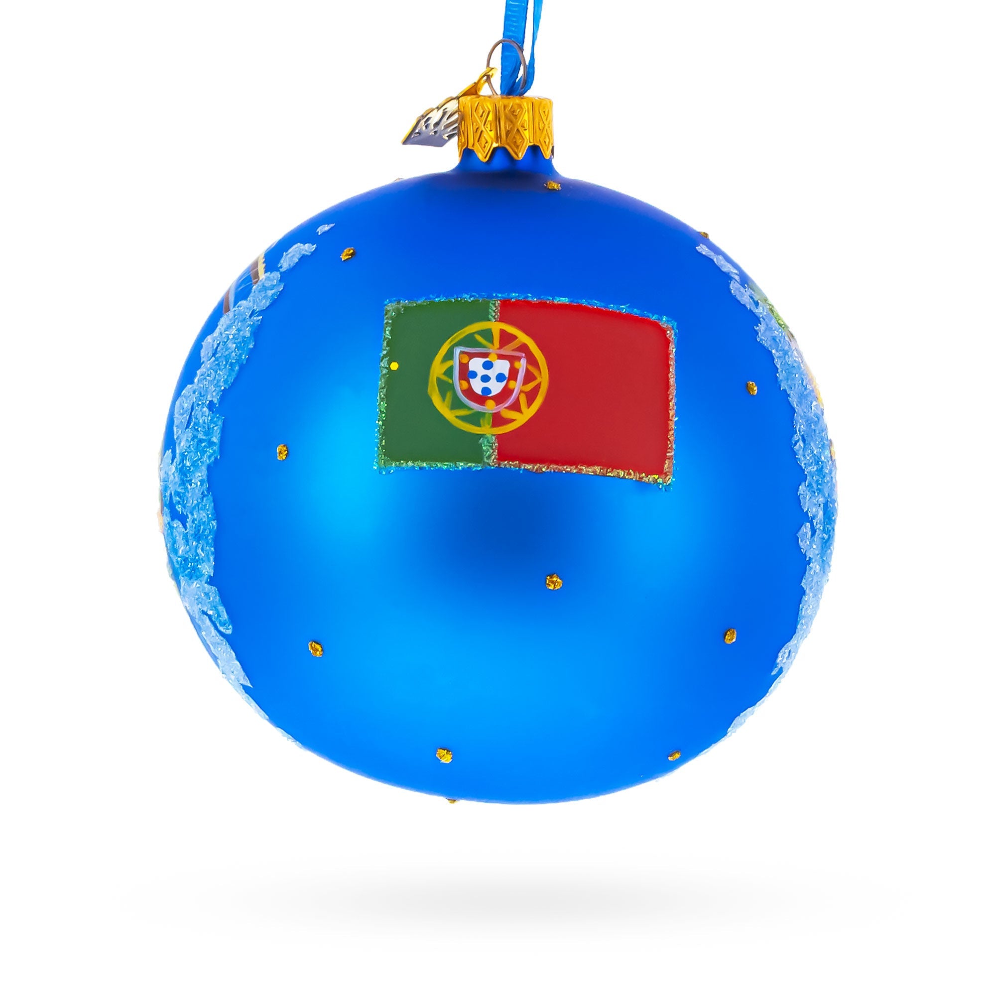 Dom Luis I Bridge, Porto, Portugal Glass Ball Christmas Ornament 4 Inches